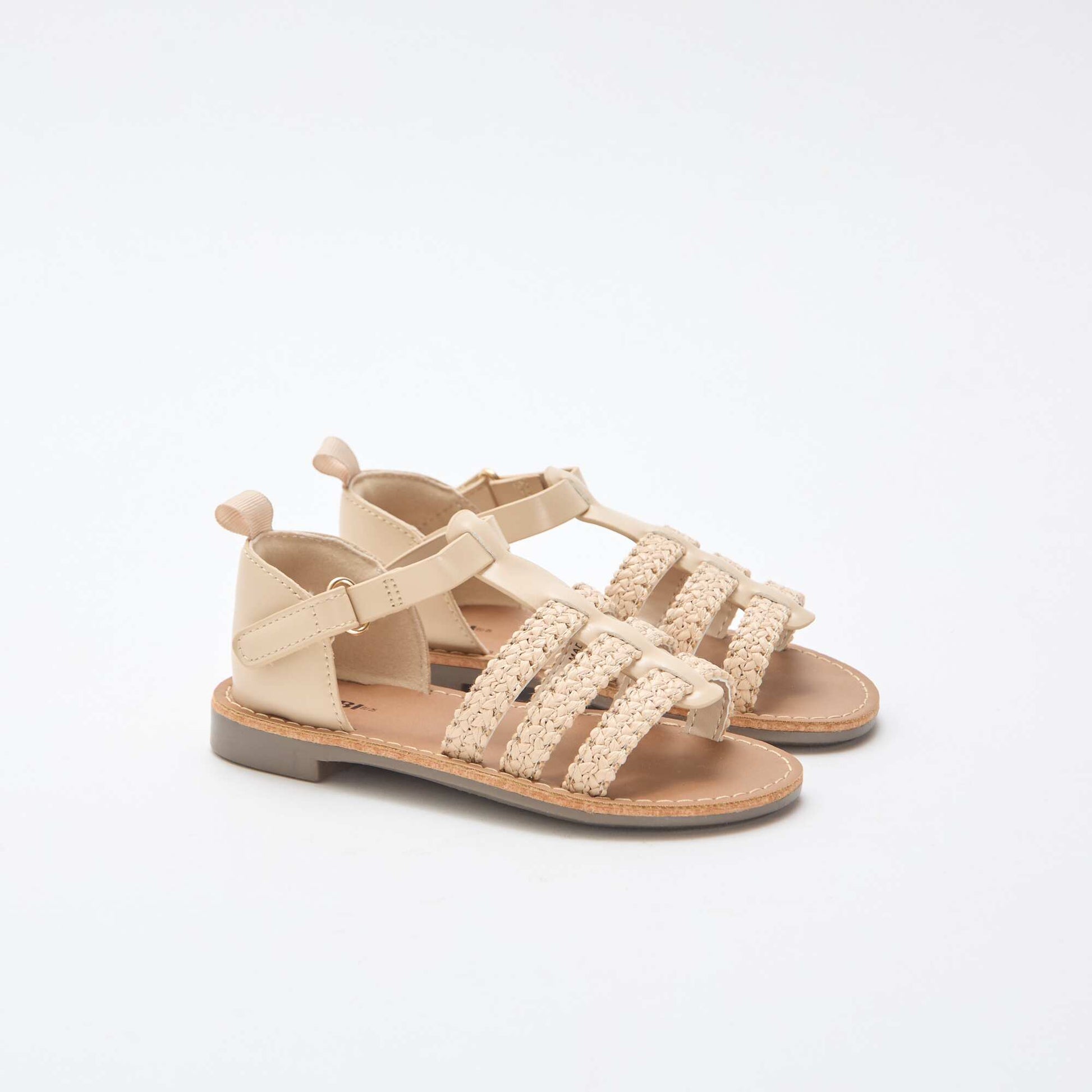 Straw Strap Sandals BEIGE