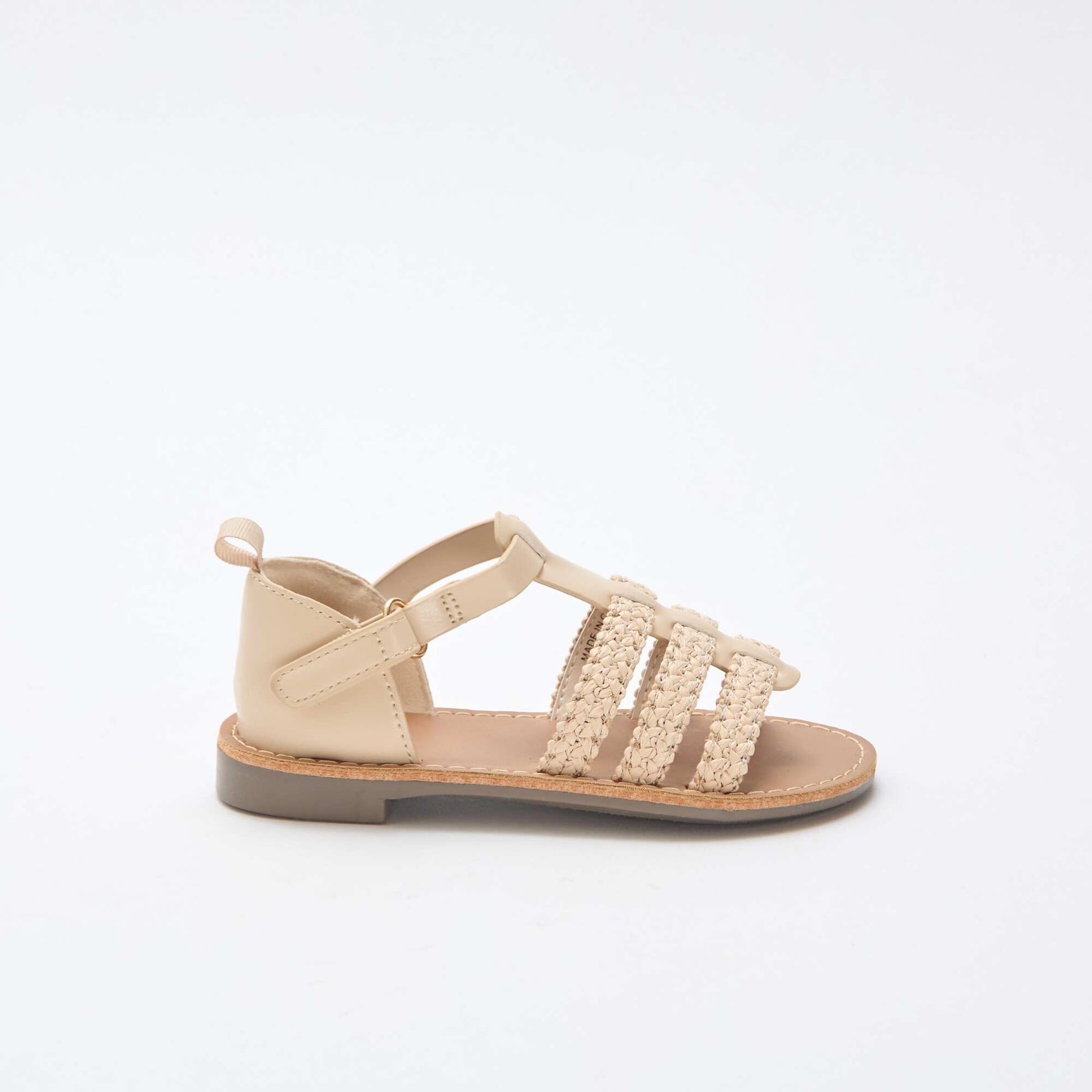 Straw Strap Sandals BEIGE