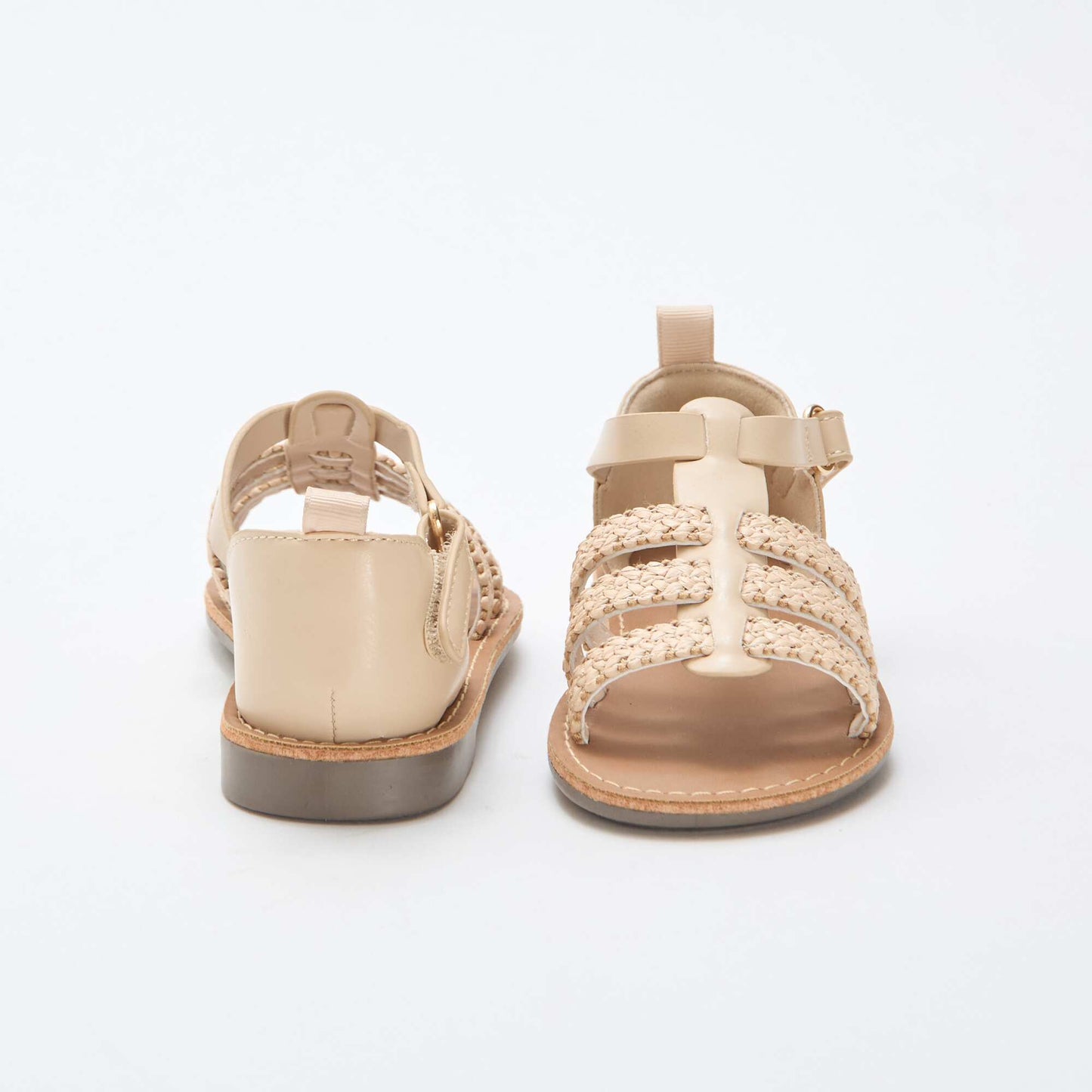 Straw Strap Sandals BEIGE
