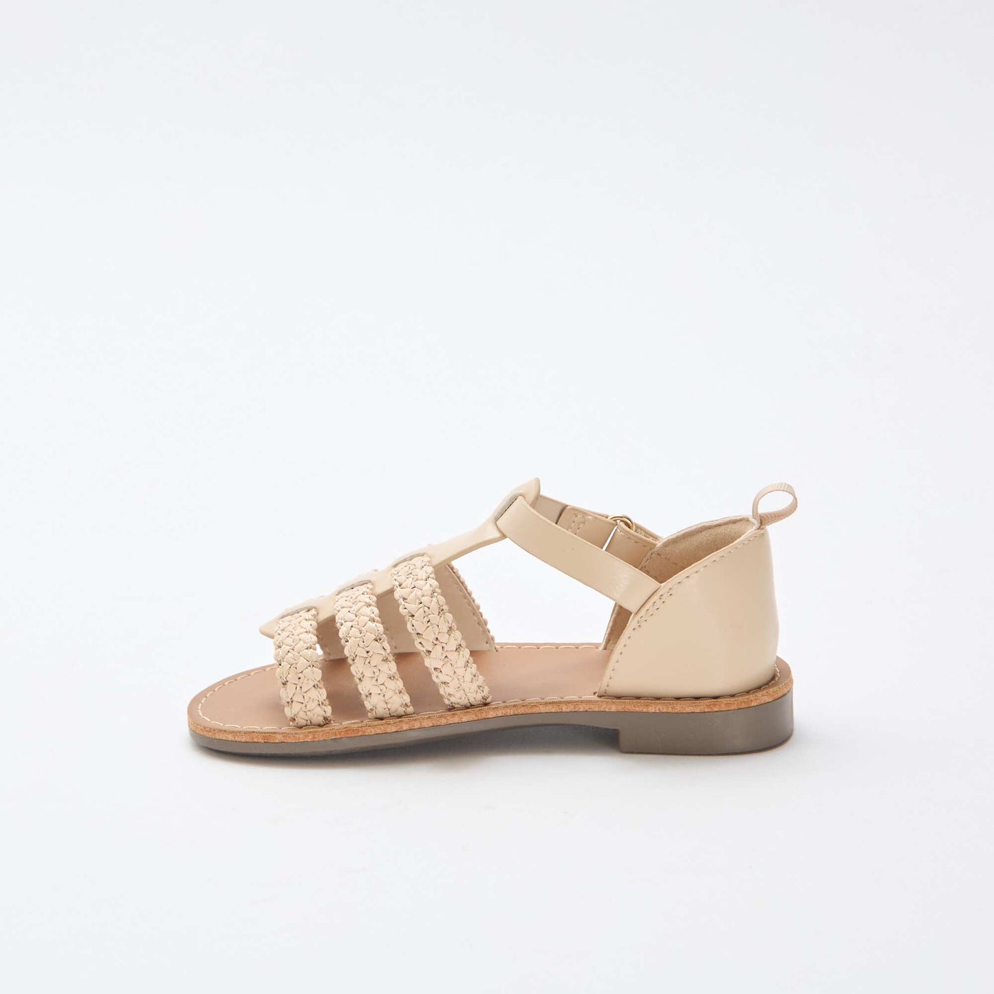 Straw Strap Sandals BEIGE