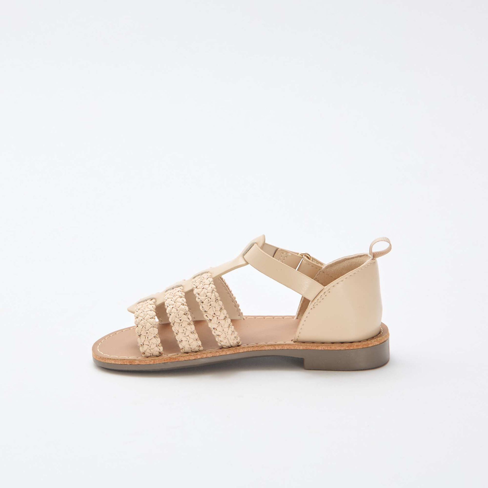 Straw Strap Sandals BEIGE