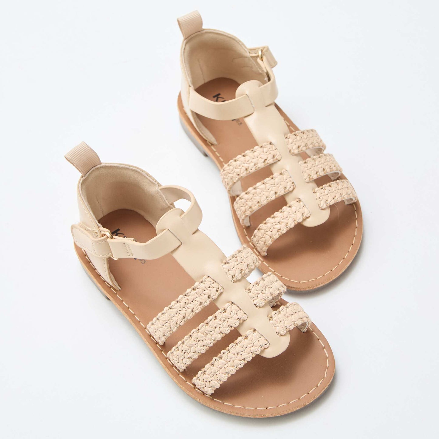 Straw Strap Sandals BEIGE