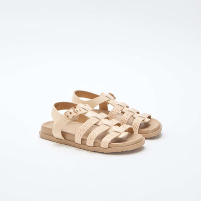 Straw Strap Sandals BEIGE