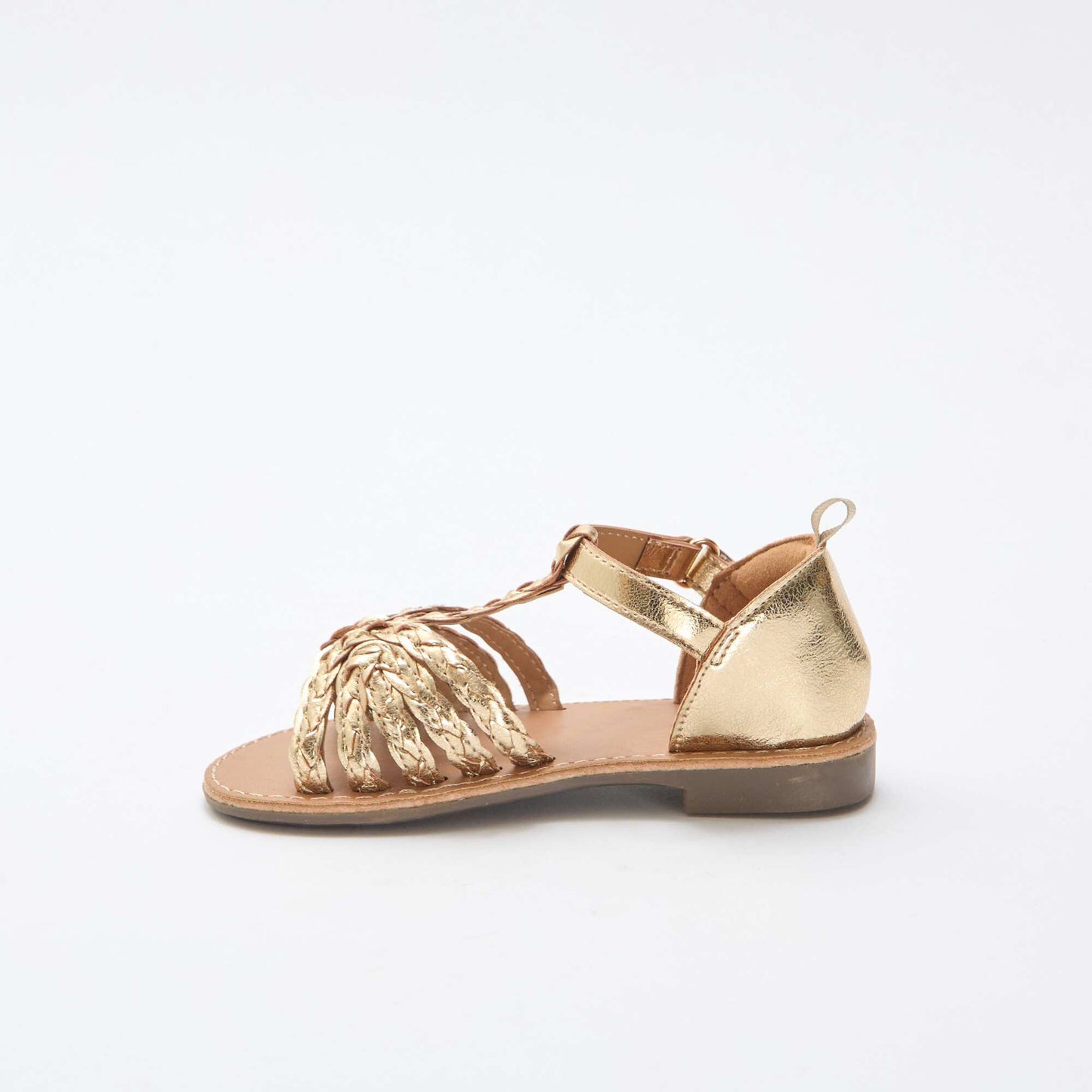 Flat Sandals with Strap and Braided Straps YELLOW