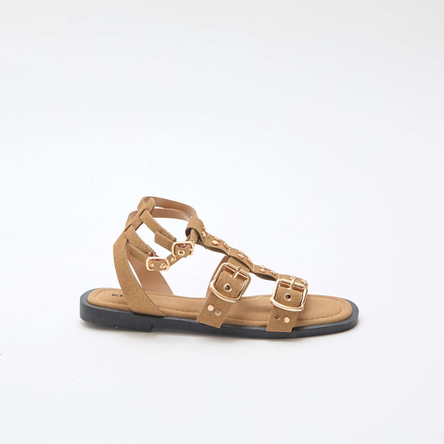 Flat Sandals with Straps BEIGE