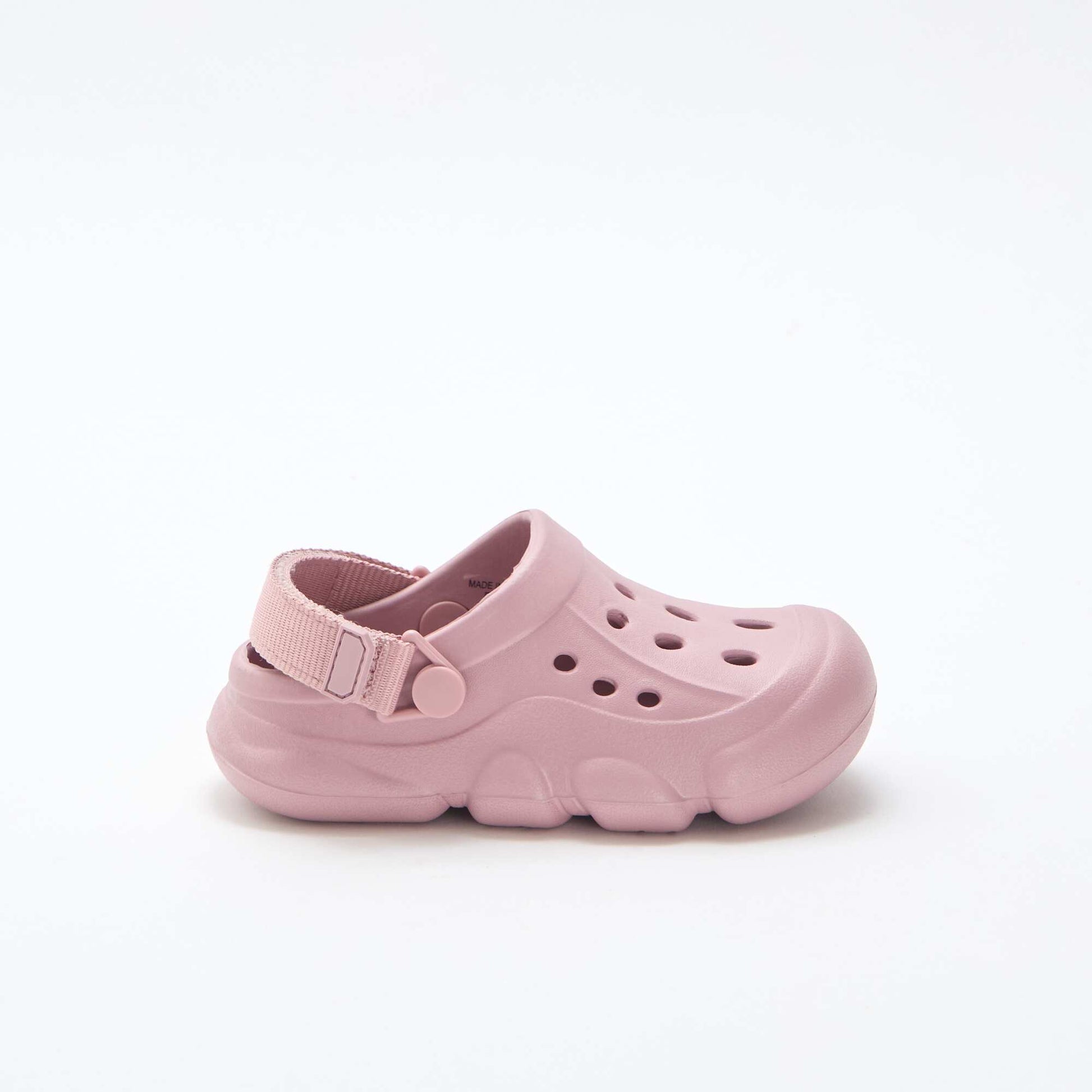 Solid Color Closed-Toe Beach Mules PINK