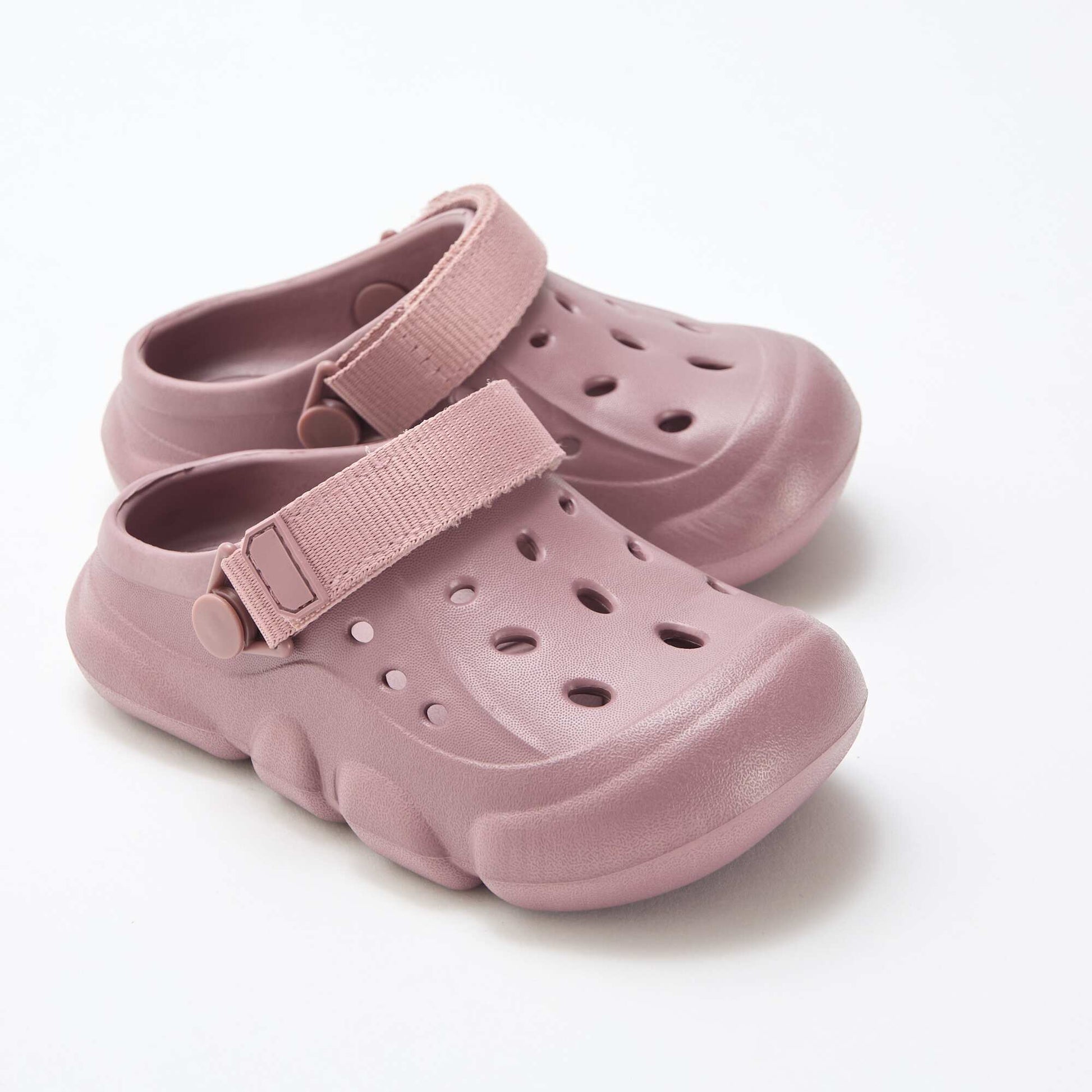 Solid Color Closed-Toe Beach Mules PURPLE