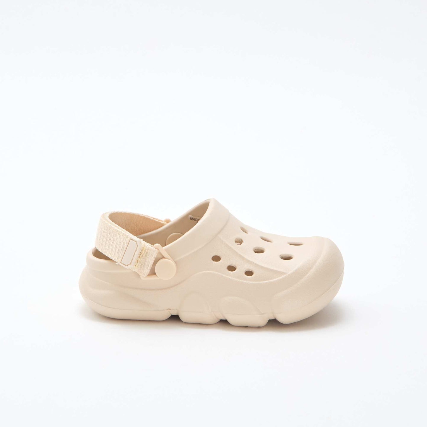 Solid Color Closed-Toe Beach Mules BEIGE