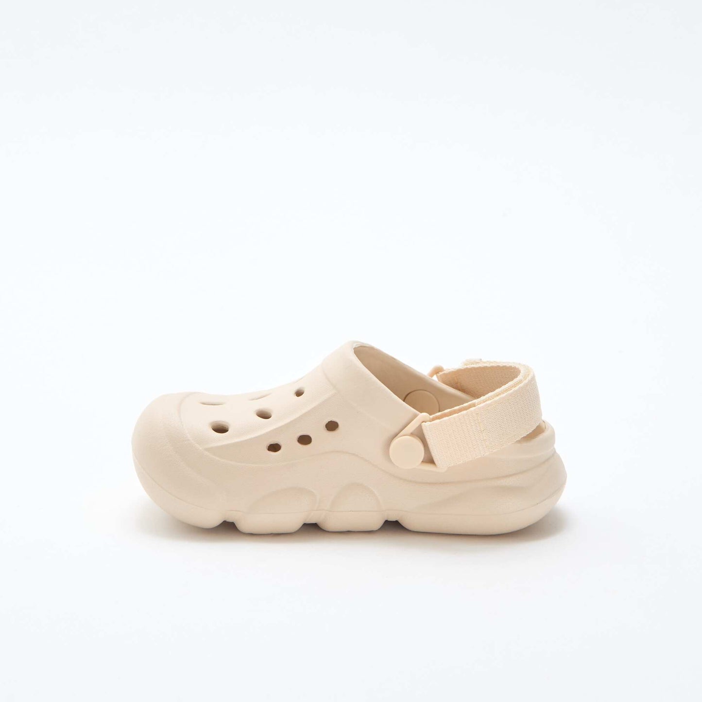 Solid Color Closed-Toe Beach Mules BEIGE