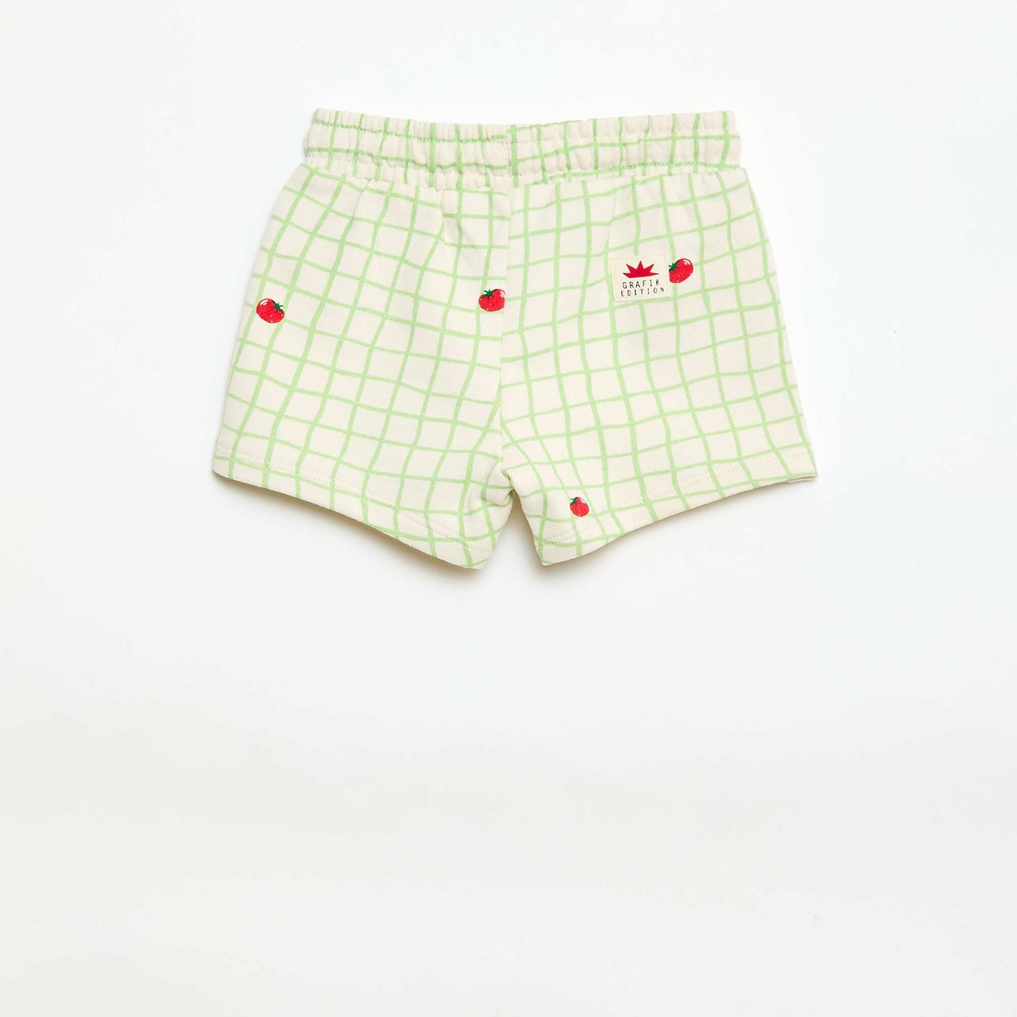 Patterned Fleece Shorts WHITE