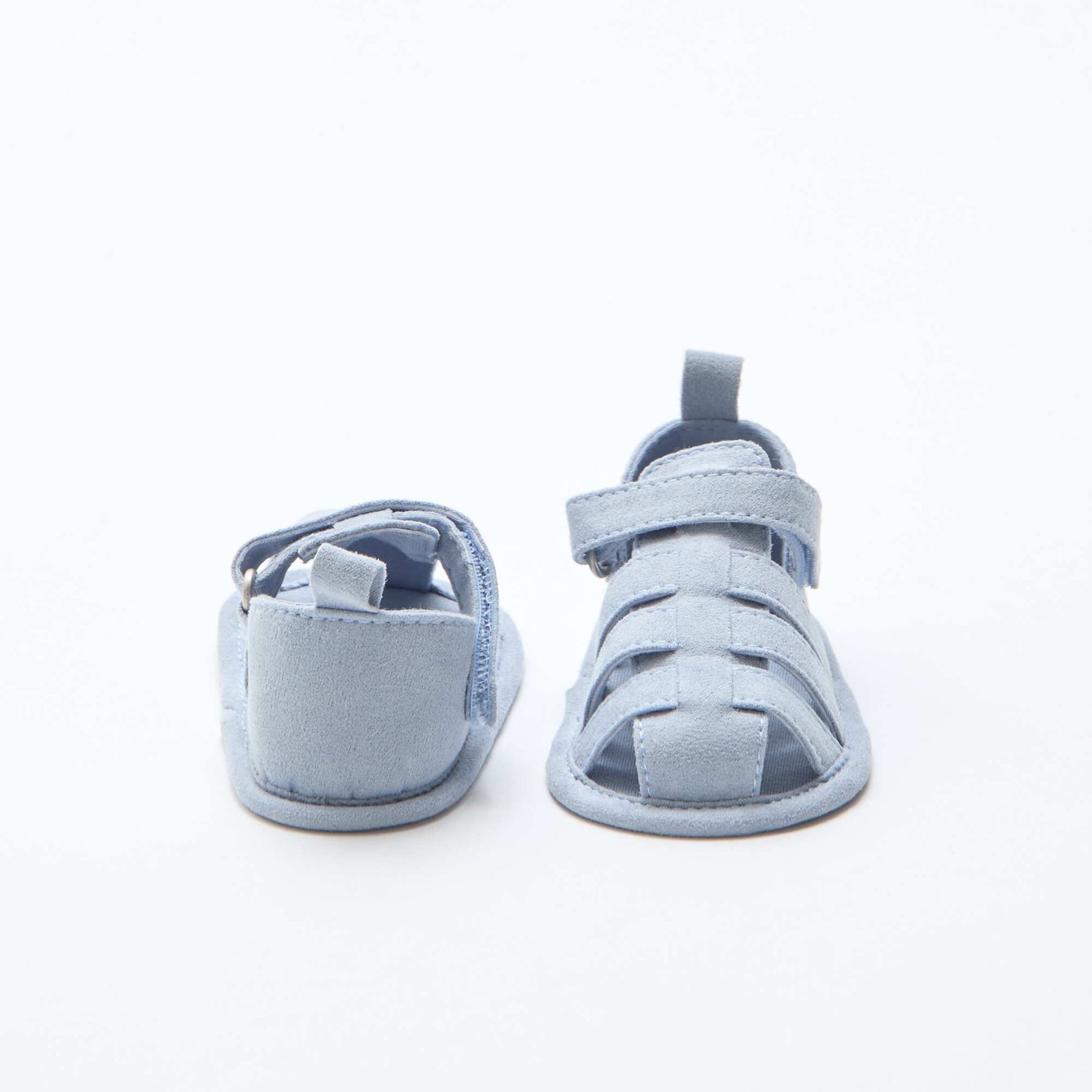 Pair of sandals with hook and loop fasteners GREEN
