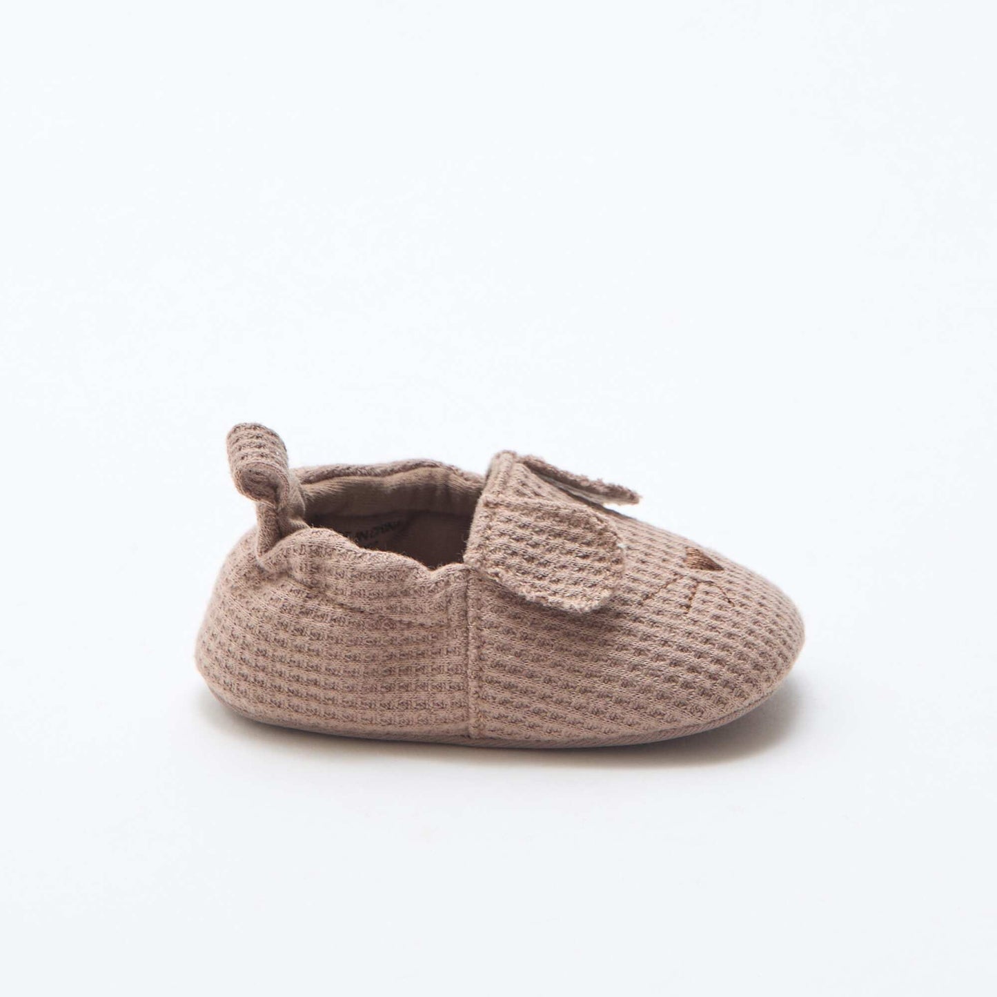 Cotton Gauze Booties with Animal Ears BROWN