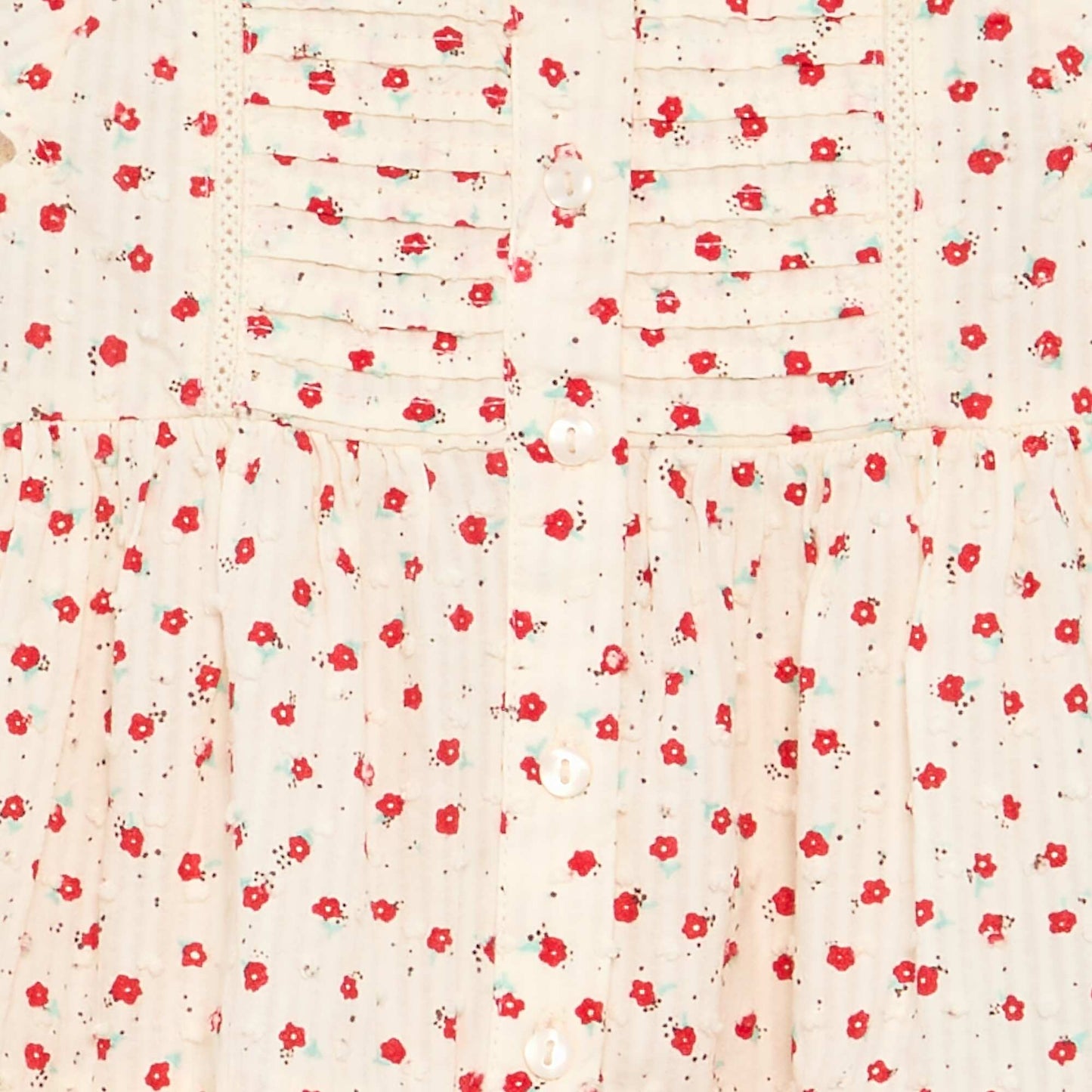 Printed plumetis dress RED