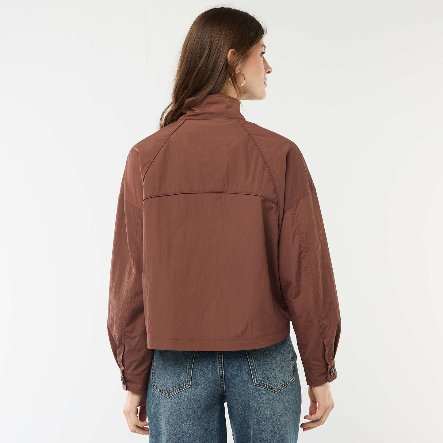 Short Water-Repellent Jacket BROWN