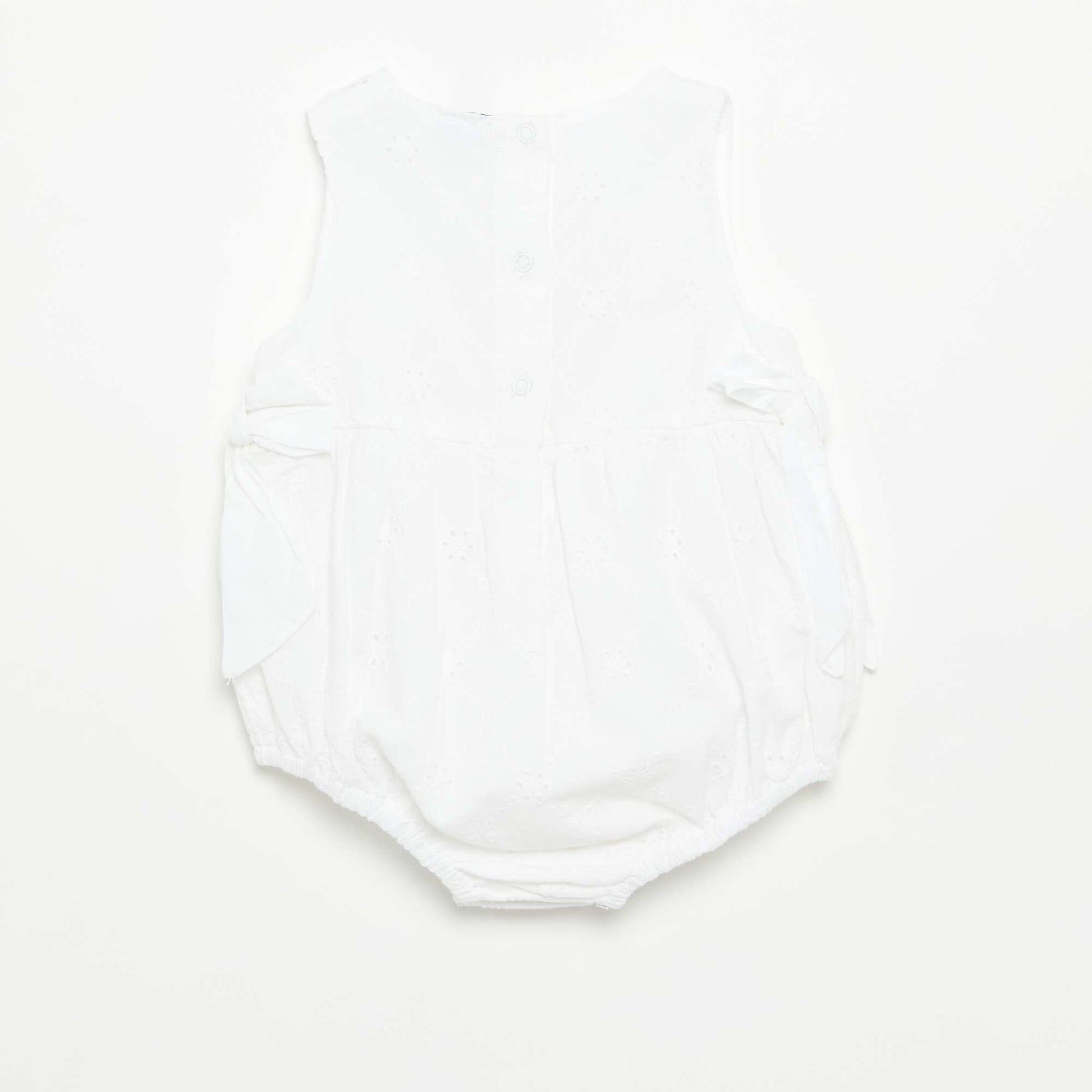 Sleeveless Romper with Embroidery BEIGE