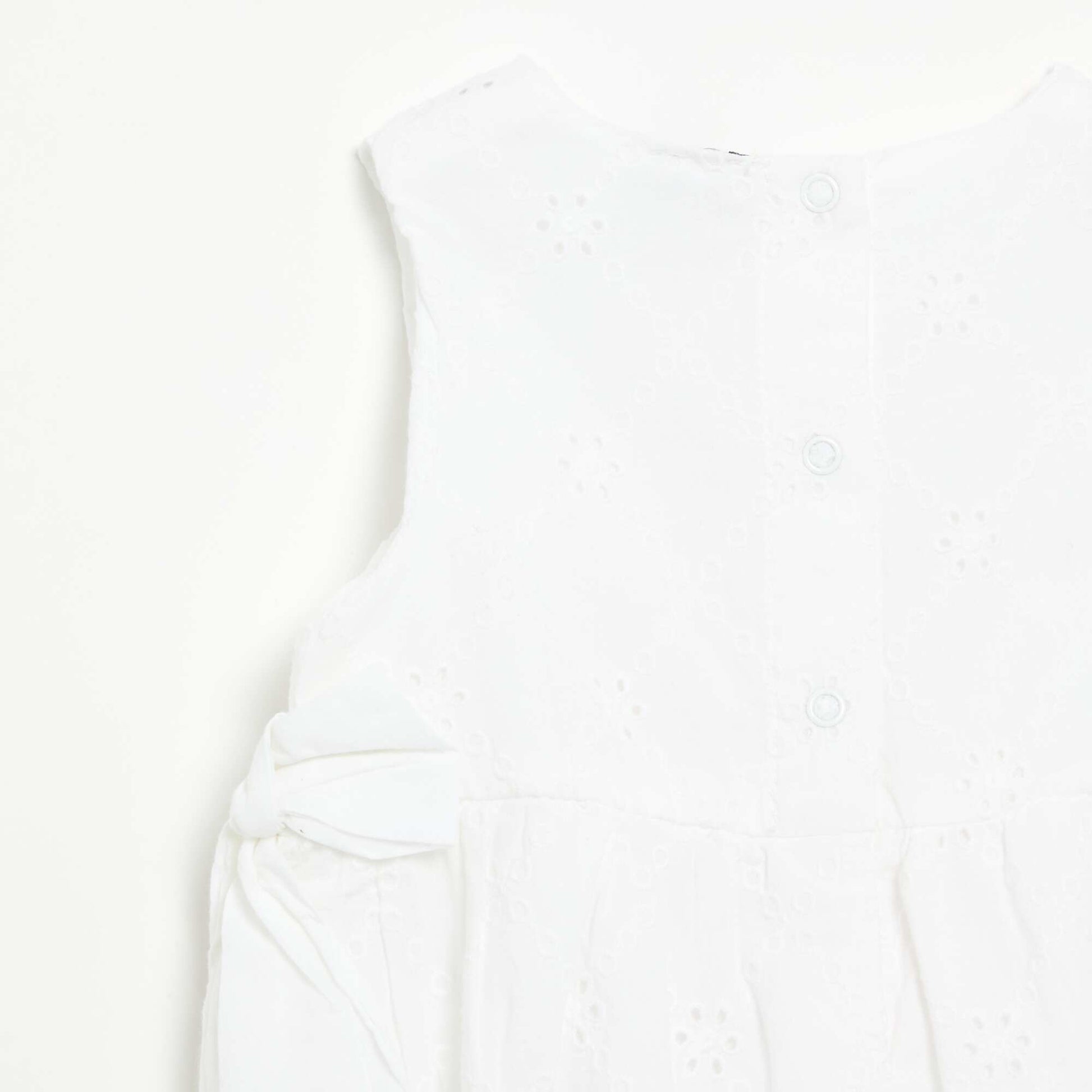 Sleeveless Romper with Embroidery BEIGE