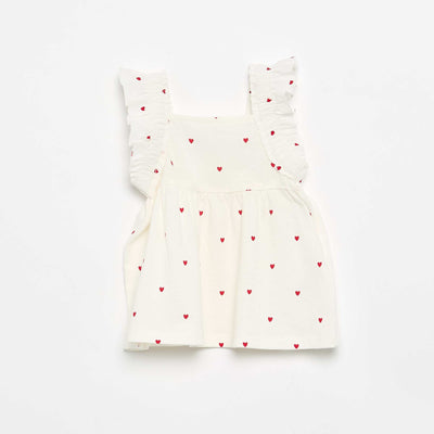 Ruffled Strappy T-shirt WHITE