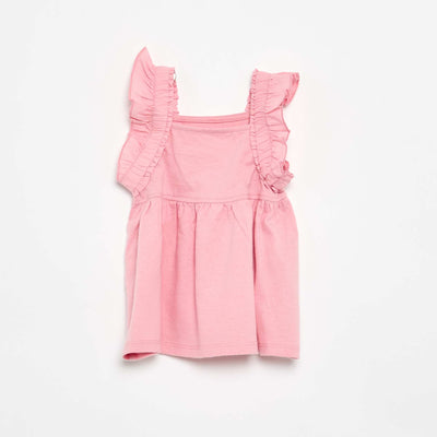 Ruffled Strappy T-shirt PINK