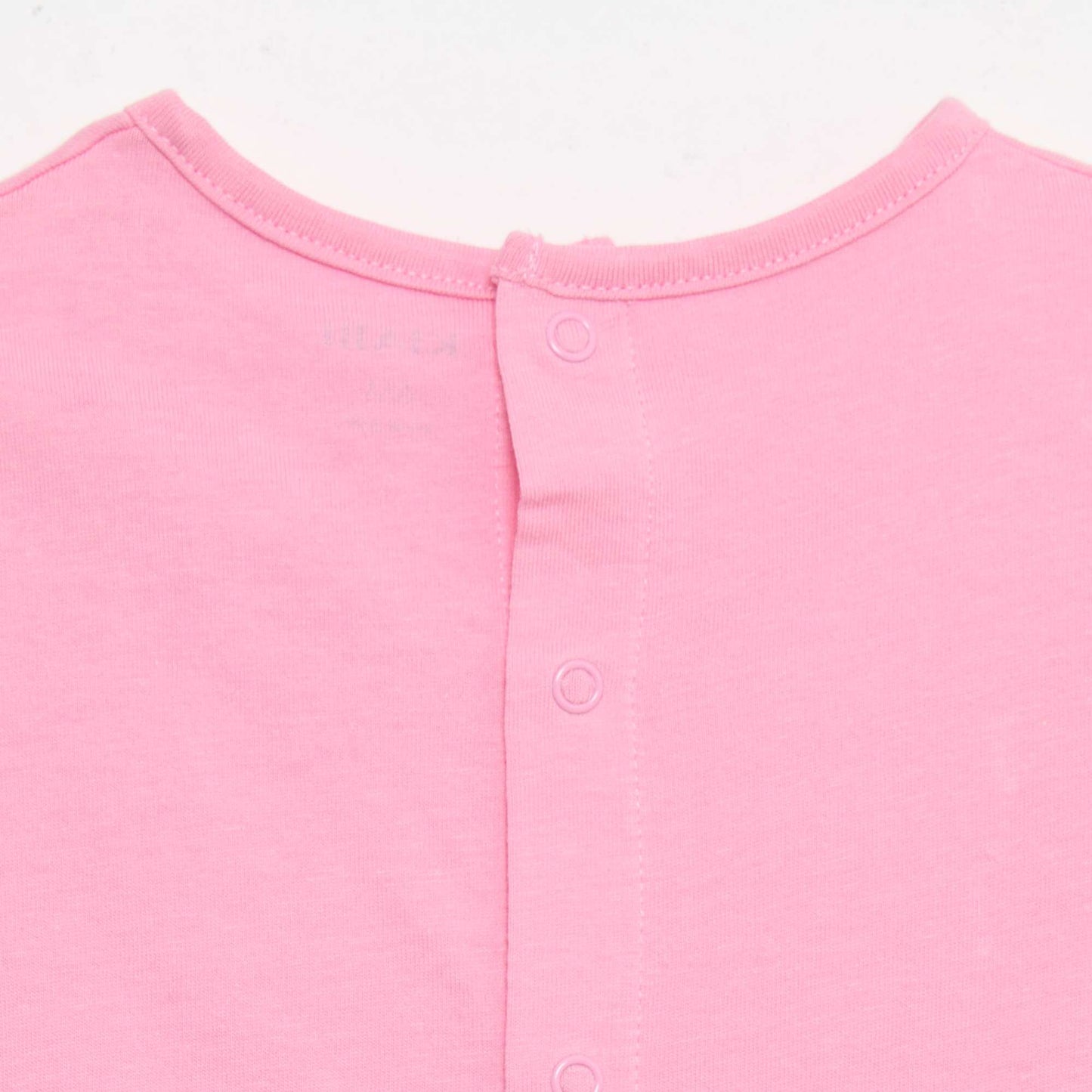 Printed and embroidered short-sleeved T-shirt PINK