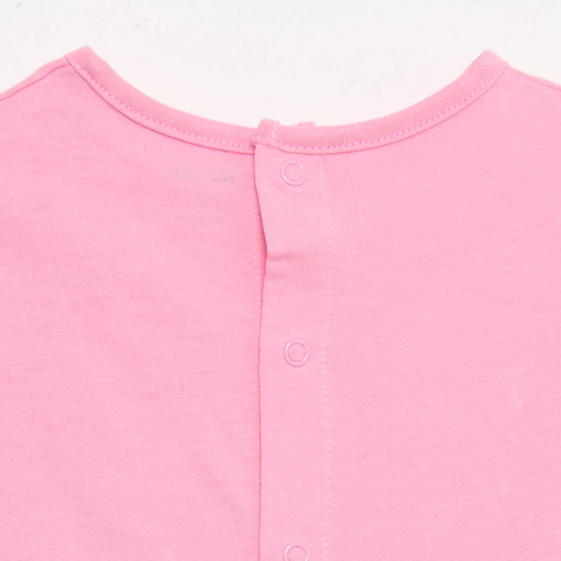 Printed and embroidered short-sleeved T-shirt PINK