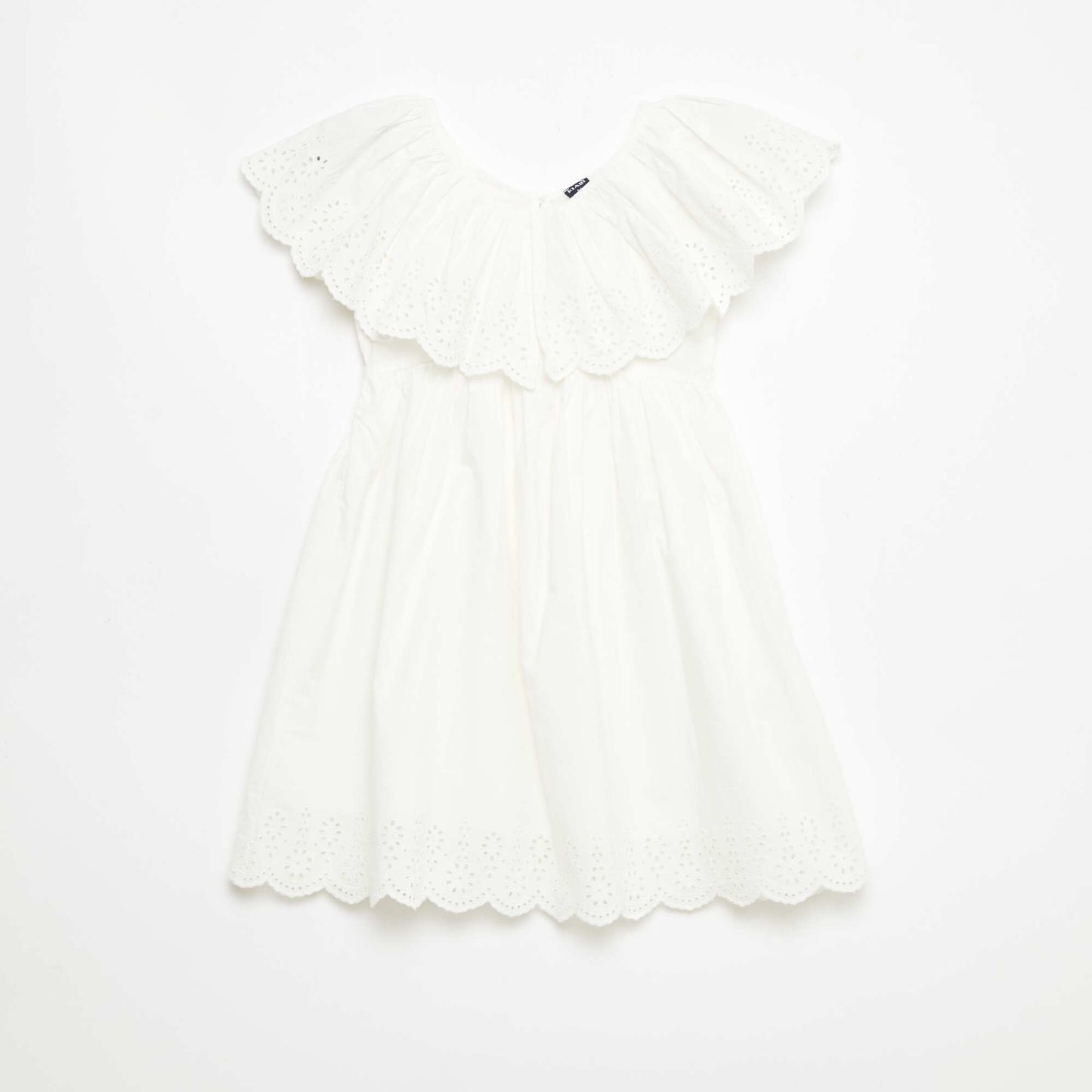 Propoline Dress with Broderie Anglaise Details WHITE