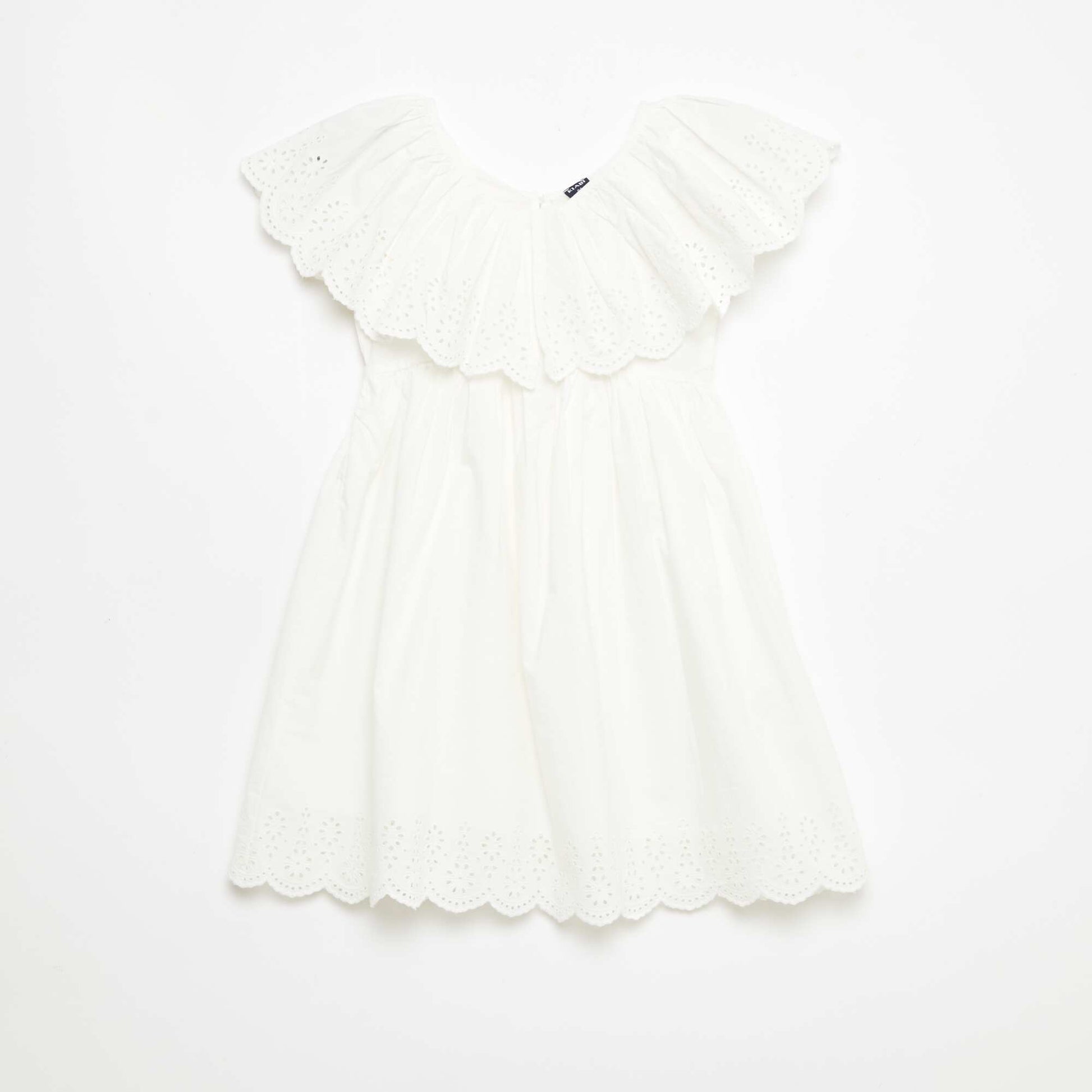 Propoline Dress with Broderie Anglaise Details WHITE