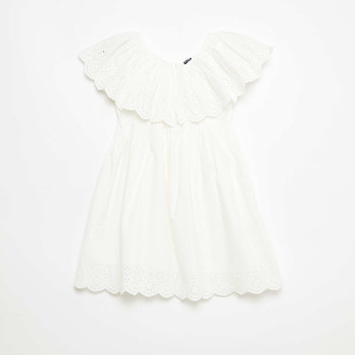 Propoline Dress with Broderie Anglaise Details WHITE