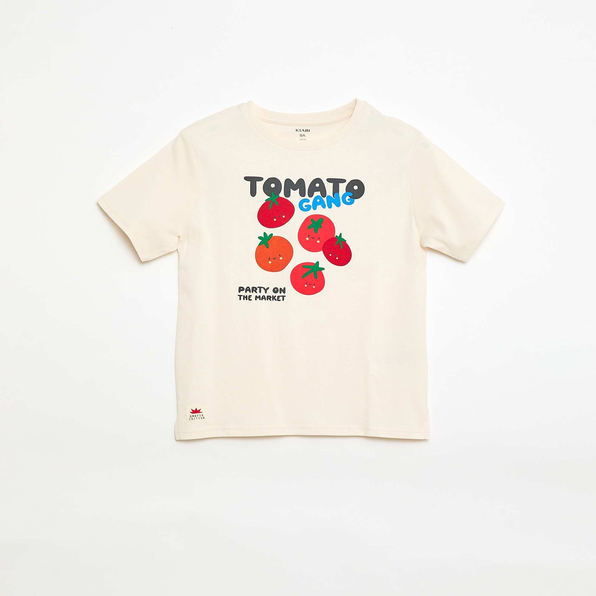 Short-Sleeved Printed T-Shirt WHITE