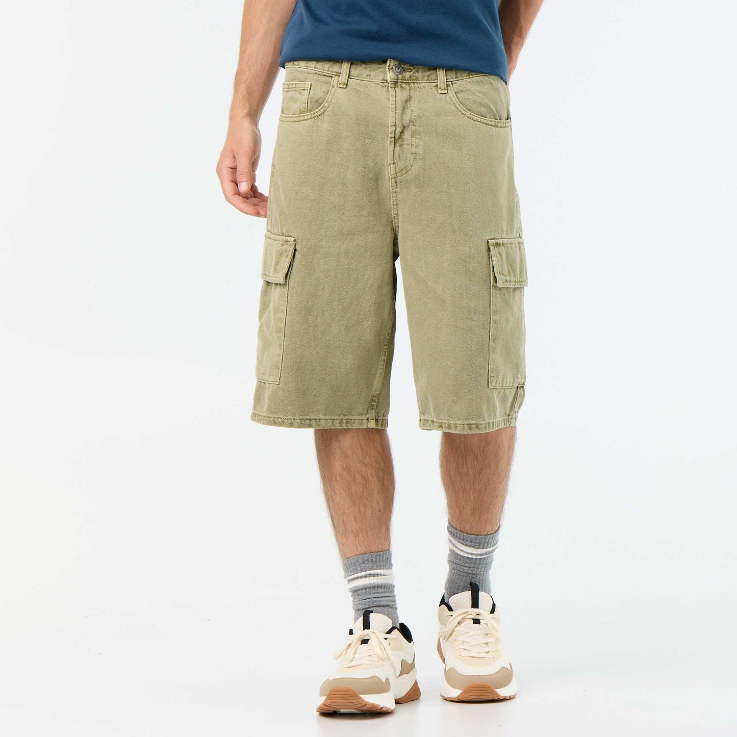 Plain multi-pocket shorts KHAKI