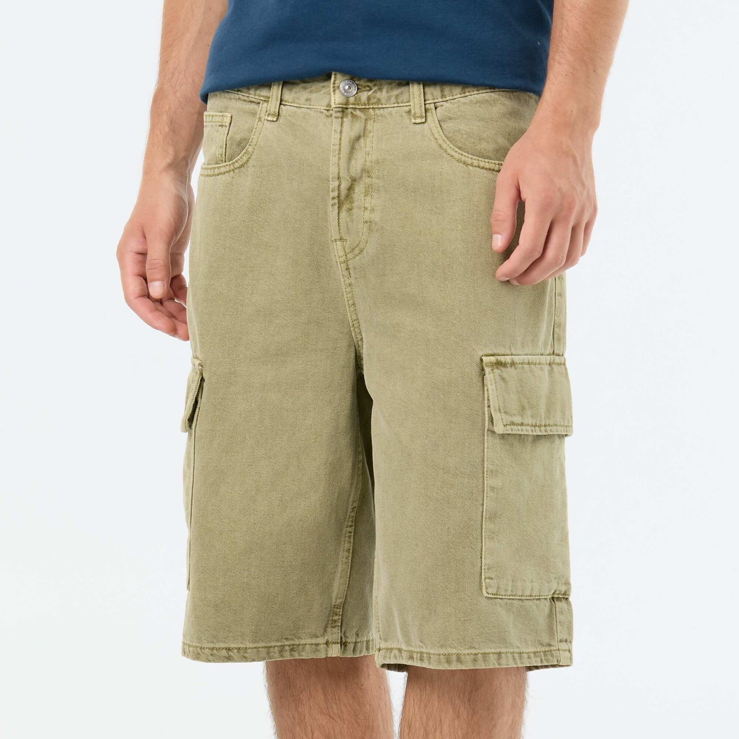 Plain multi-pocket shorts KHAKI