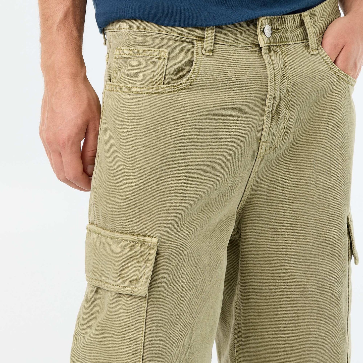 Plain multi-pocket shorts KHAKI