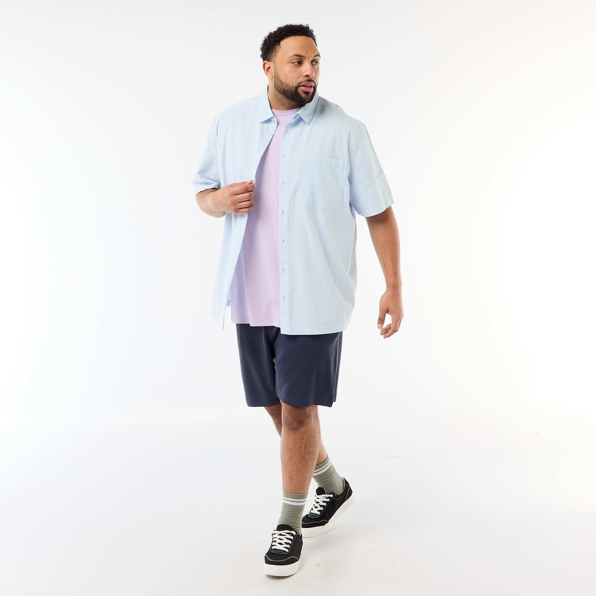 Lightweight Fleece Bermuda Shorts BLUE