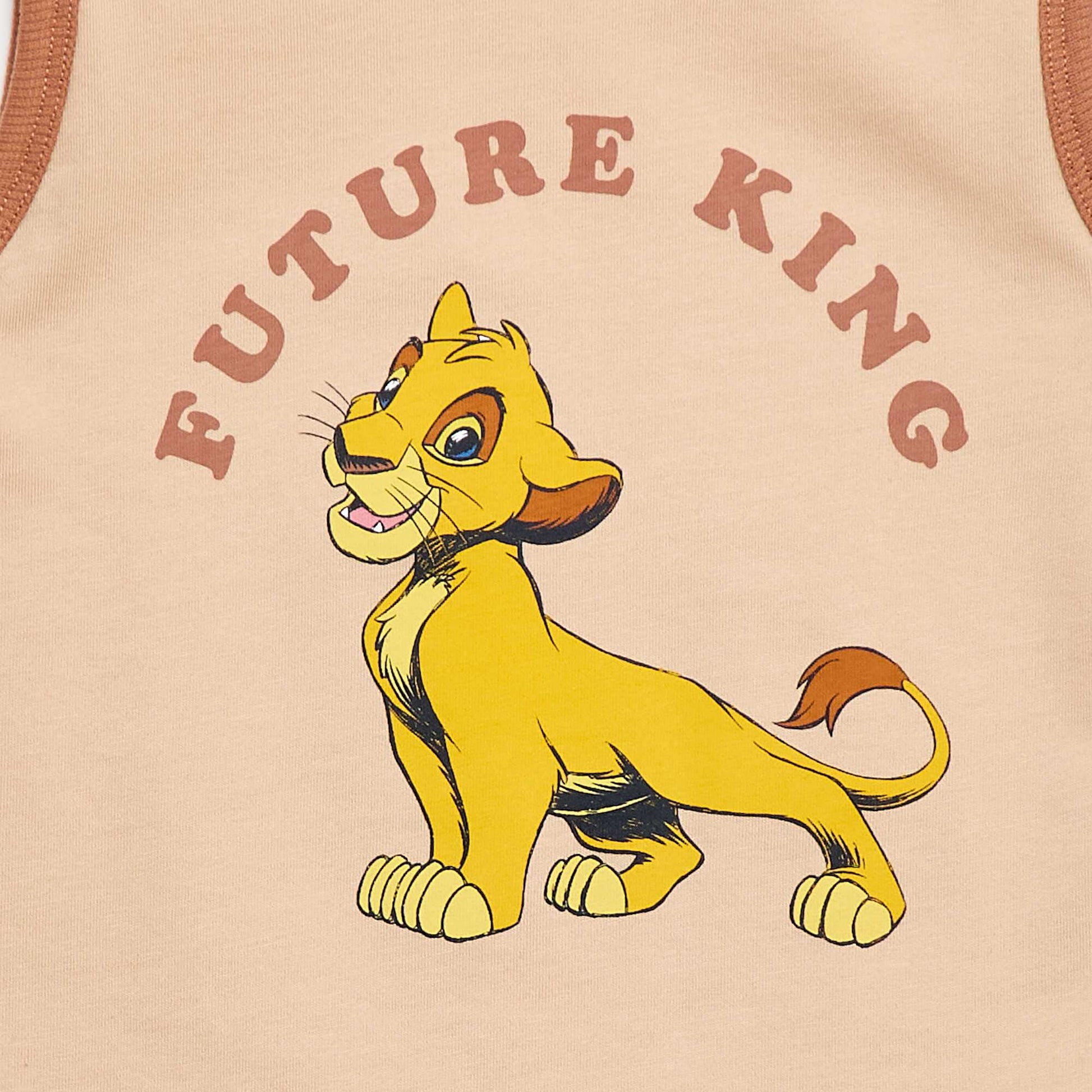 Disney 'The Lion King' T-shirt + Shorts Pajama Set - 2 Pieces BEIGE