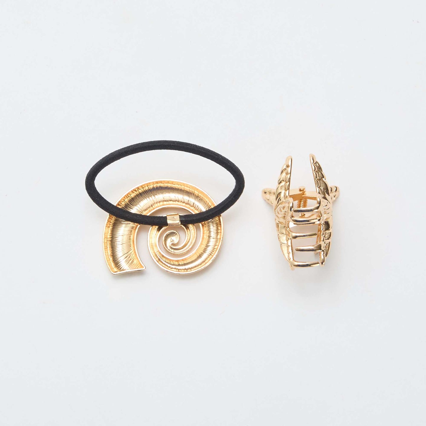 Shell Hair Tie and Golden Starfish Clip Set YELLOW