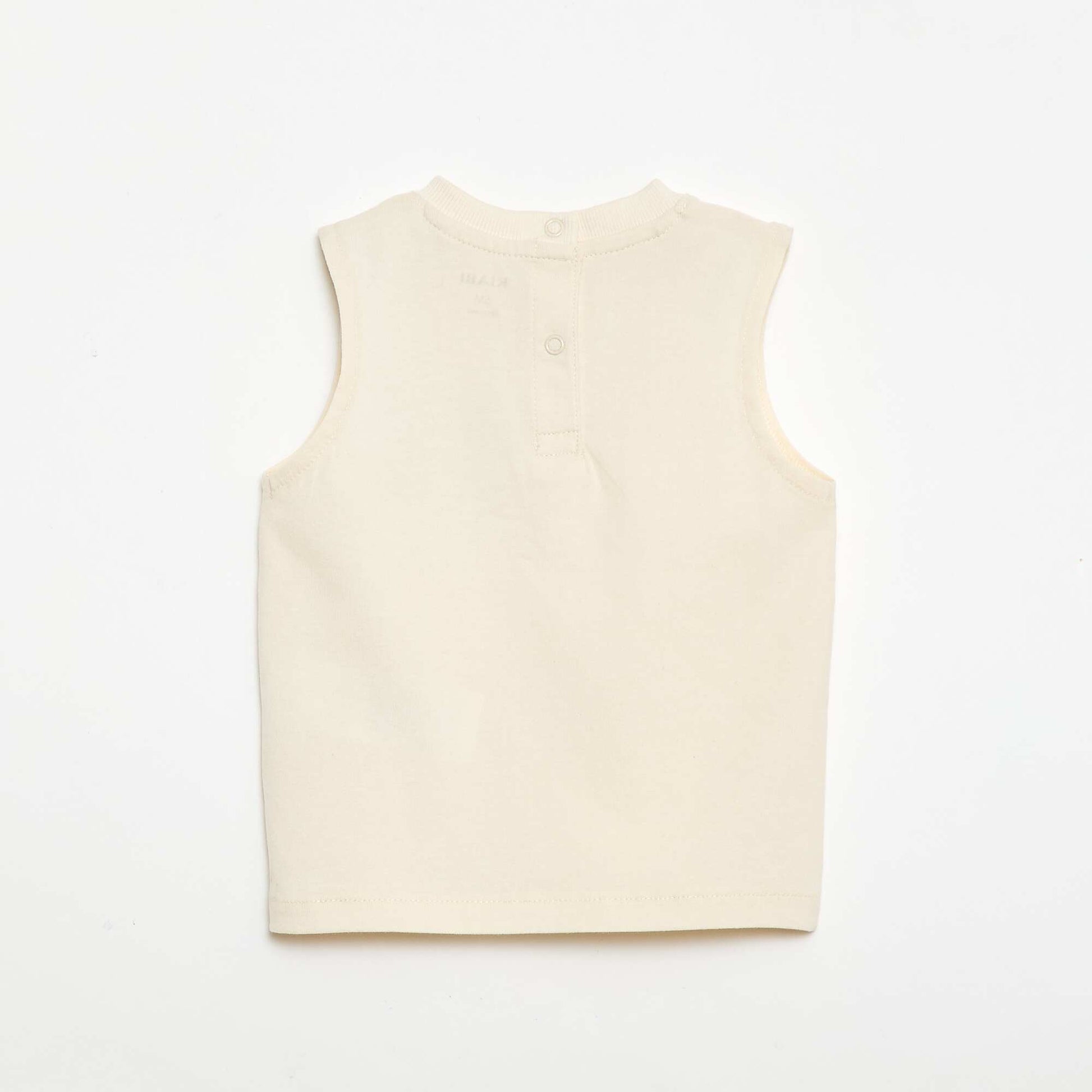 Decorative Embroidered Tank Top WHITE