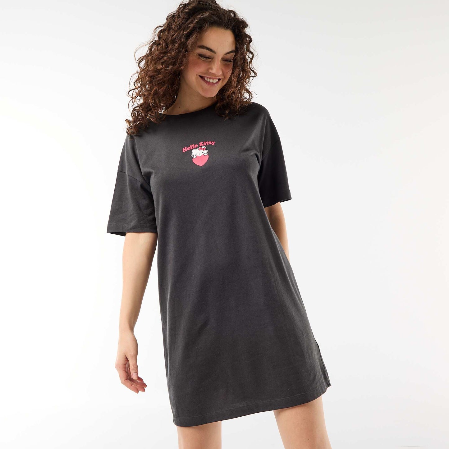 Hello Kitty T-shirt Nightdress BLACK