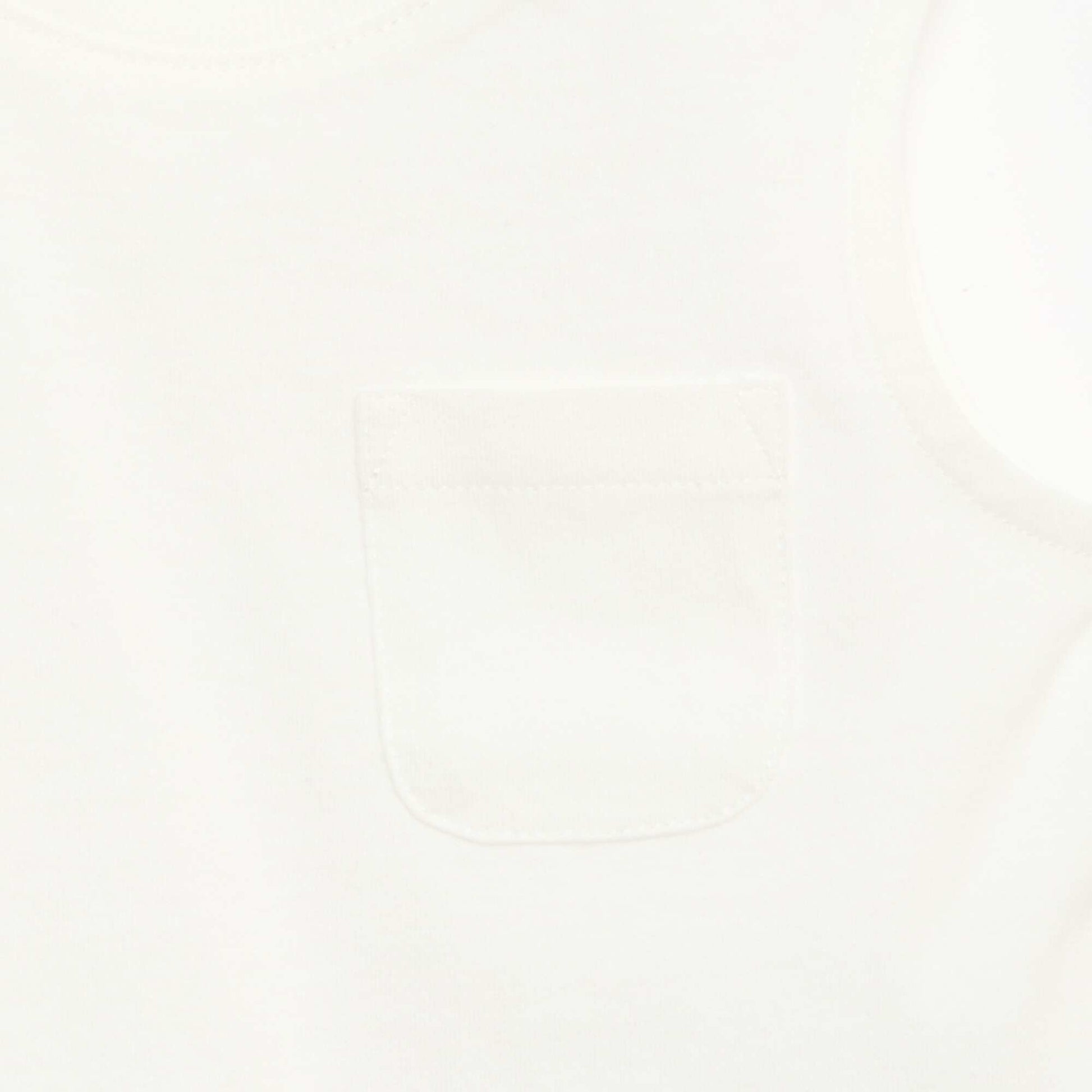 Cotton Jersey Tank Top with Chest Pocket WHITE