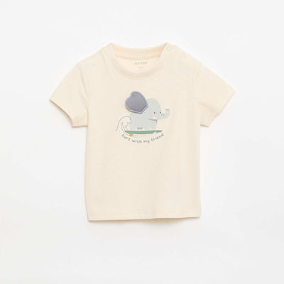 T-shirt with animated print WHITE