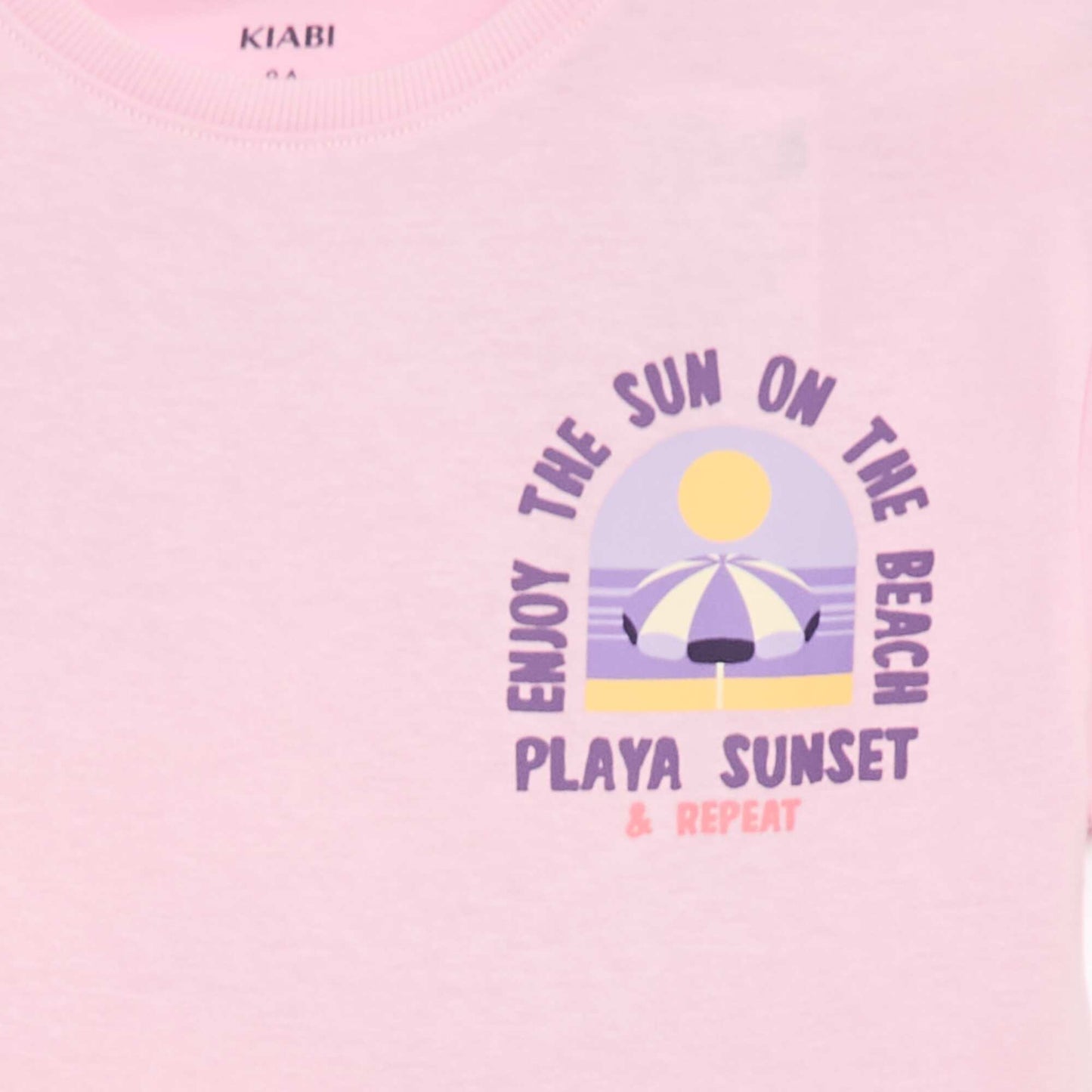 Loose-fit T-shirt with back & chest print PINK