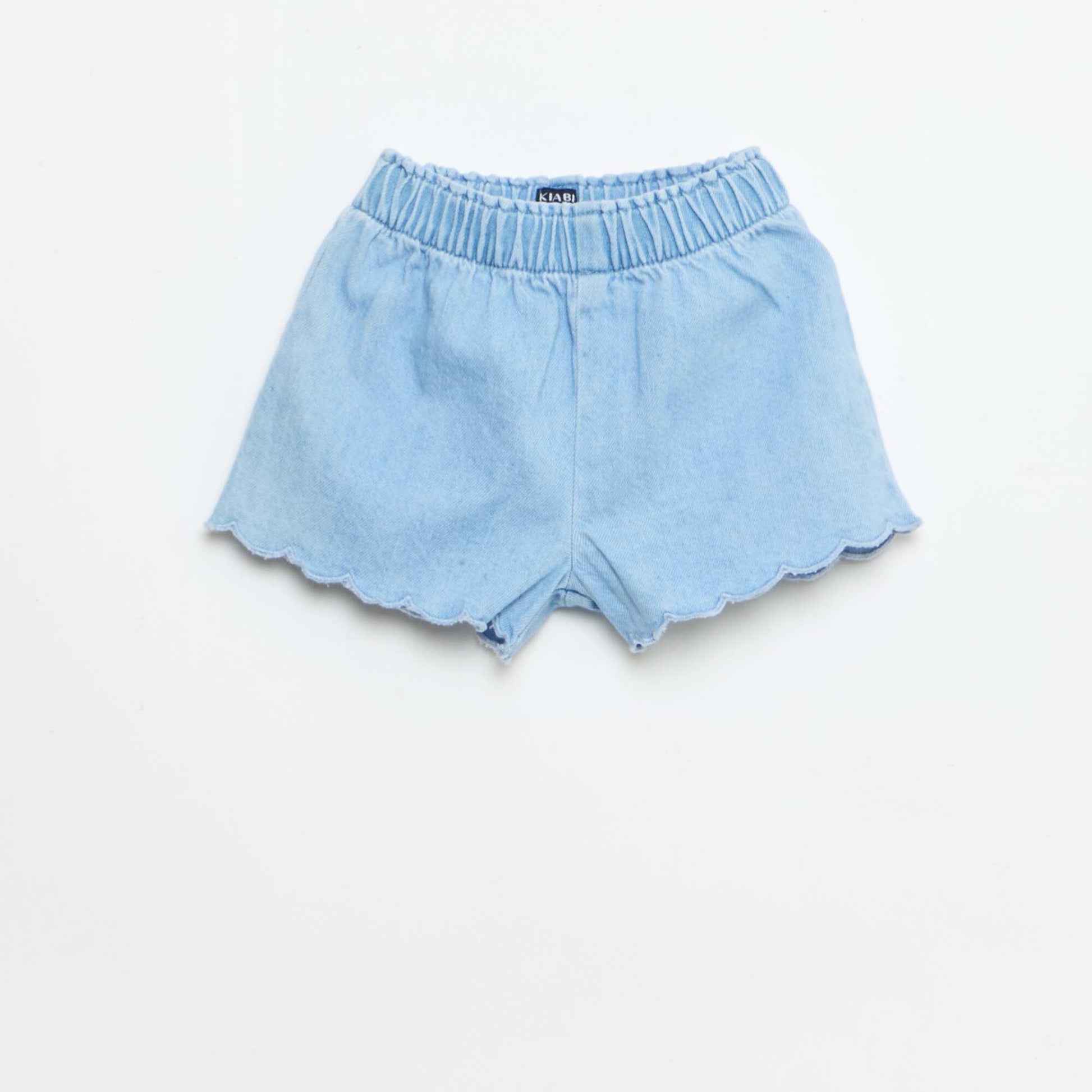 Denim shorts and T-shirt 2-piece set BLUE
