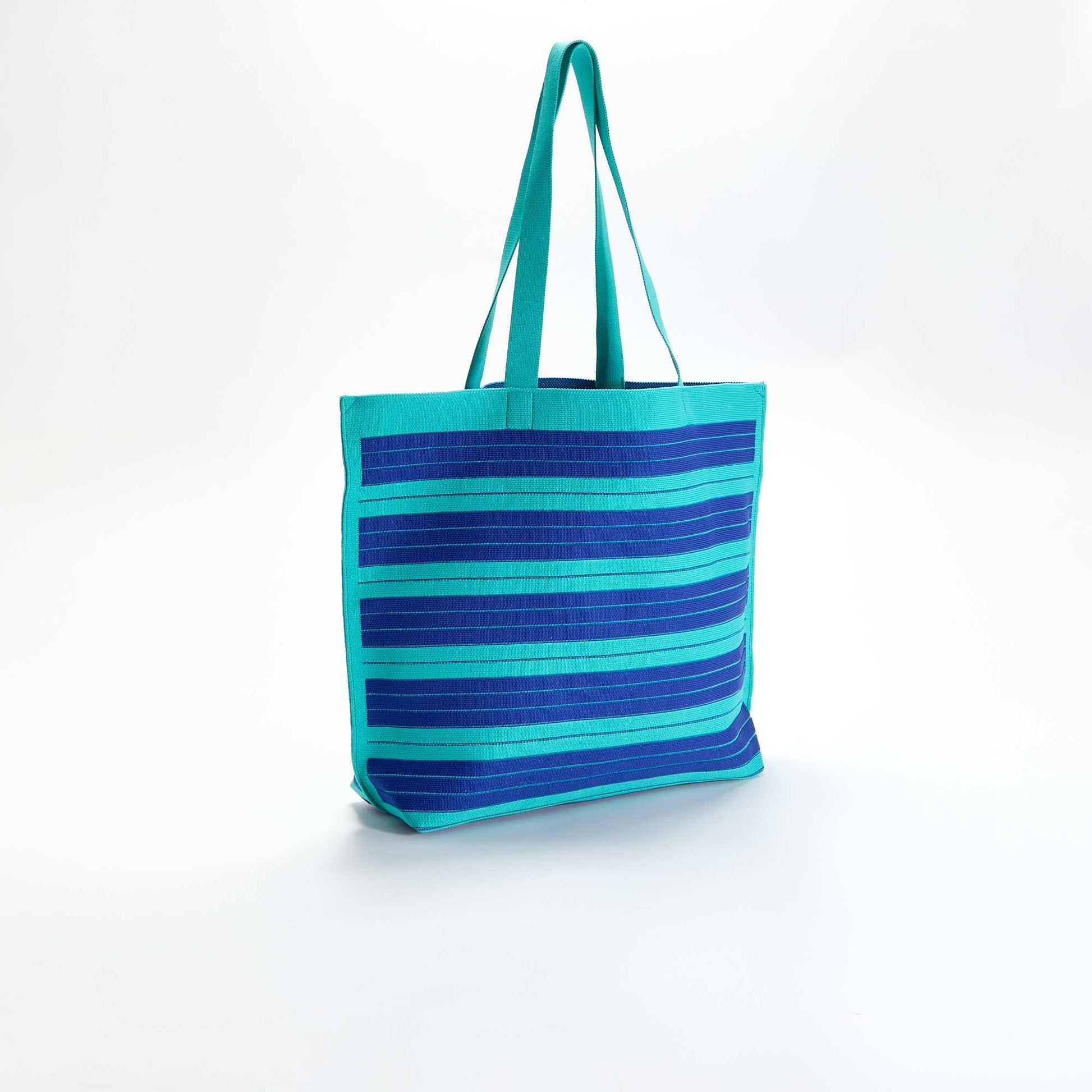Large Striped Tote Bag BLUE