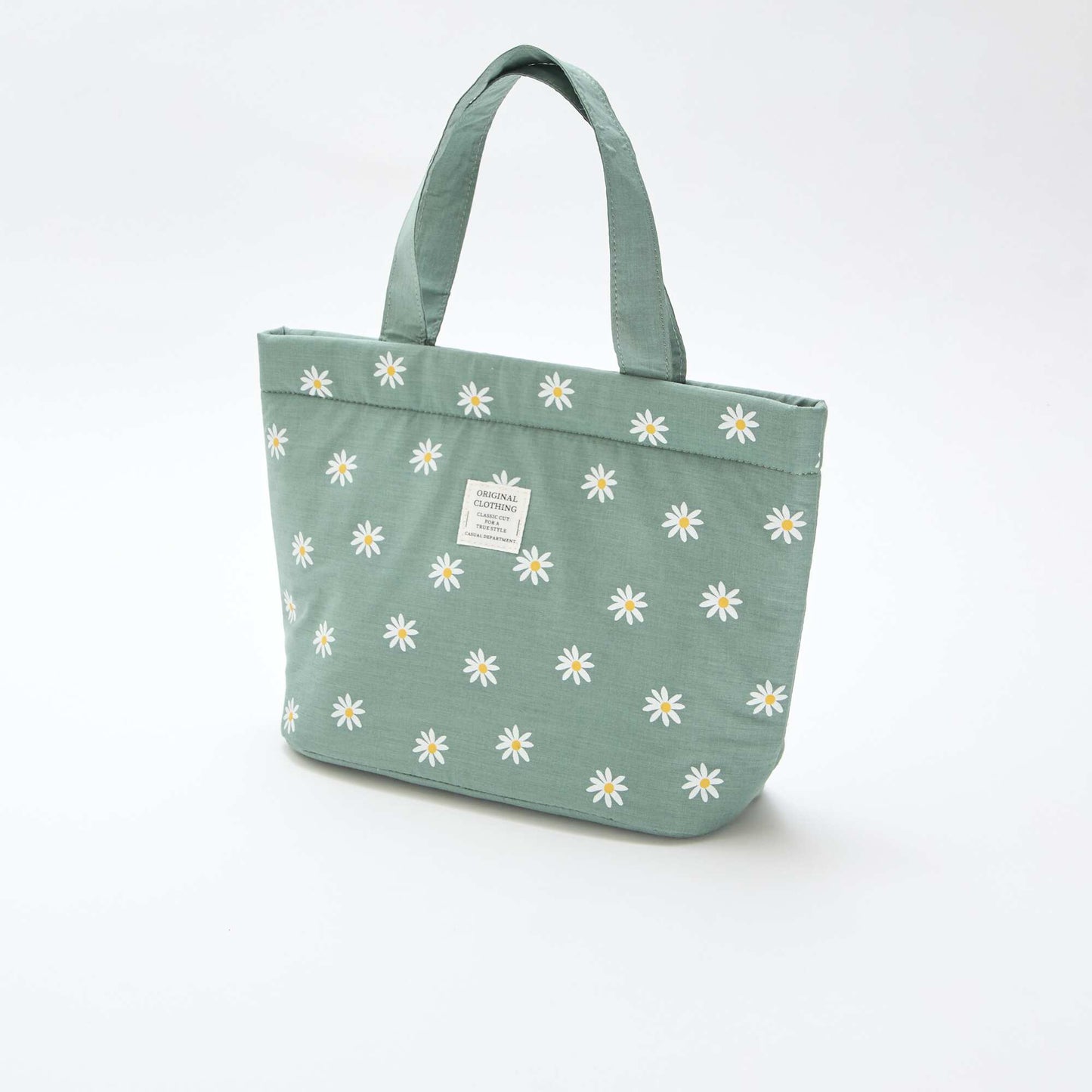 Padded Canvas Tote Bag GREEN