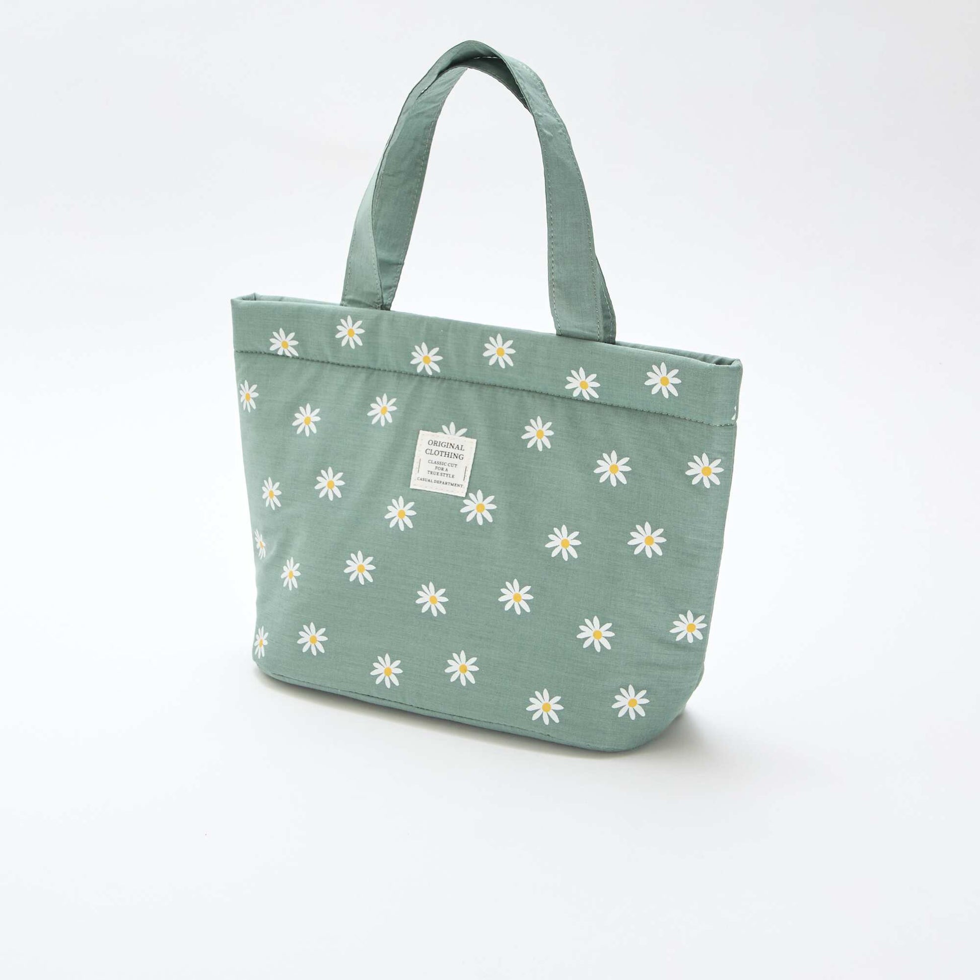 Padded Canvas Tote Bag GREEN