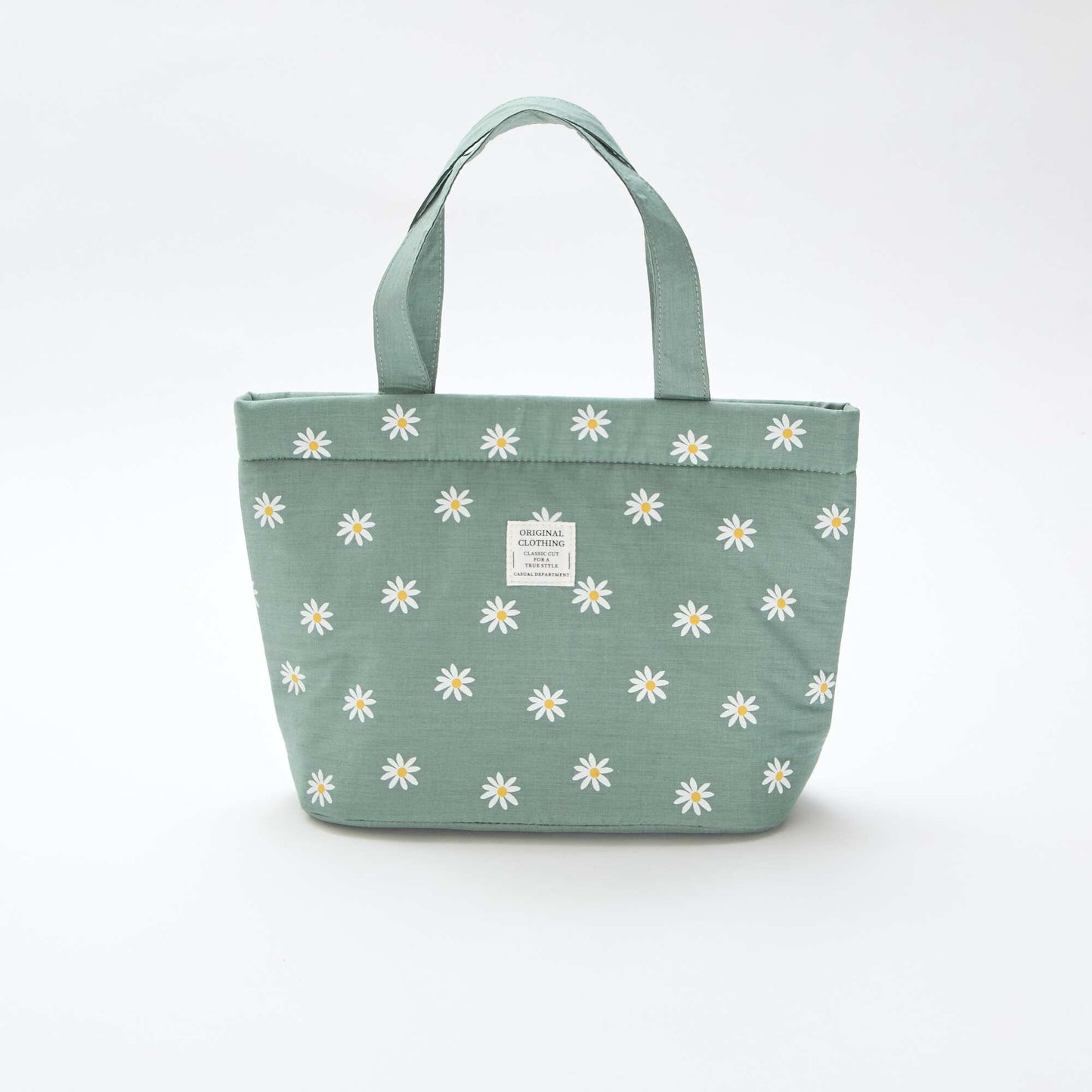 Padded Canvas Tote Bag GREEN