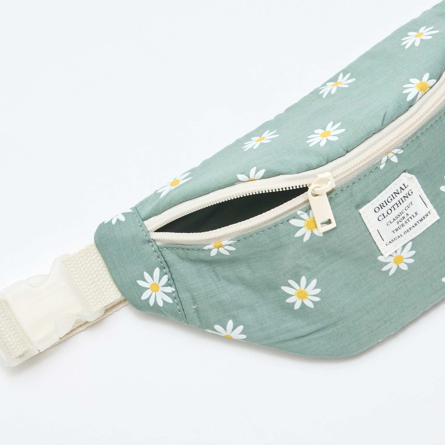 Floral All-Over Print Cotton Belt Bag GREEN
