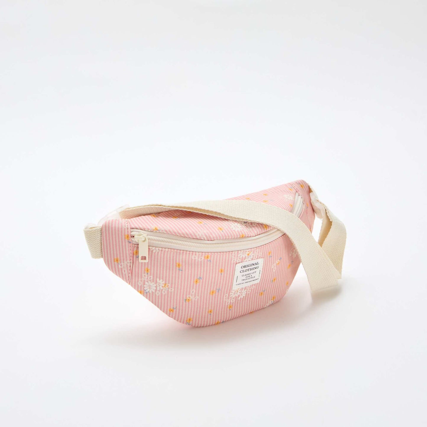 Floral All-Over Print Cotton Belt Bag PINK