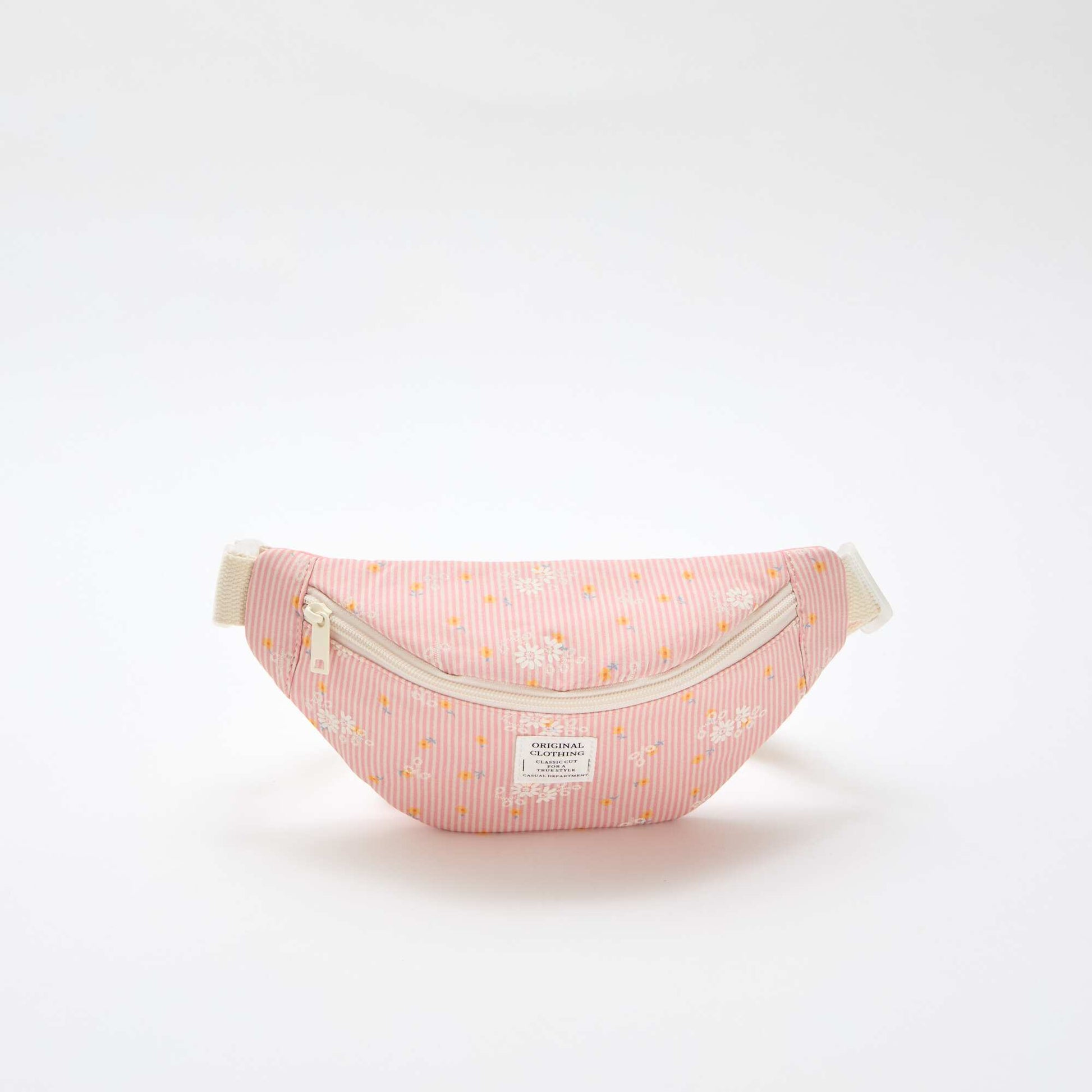 Floral All-Over Print Cotton Belt Bag PINK