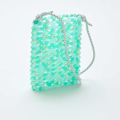Beaded Phone Pouch GREEN