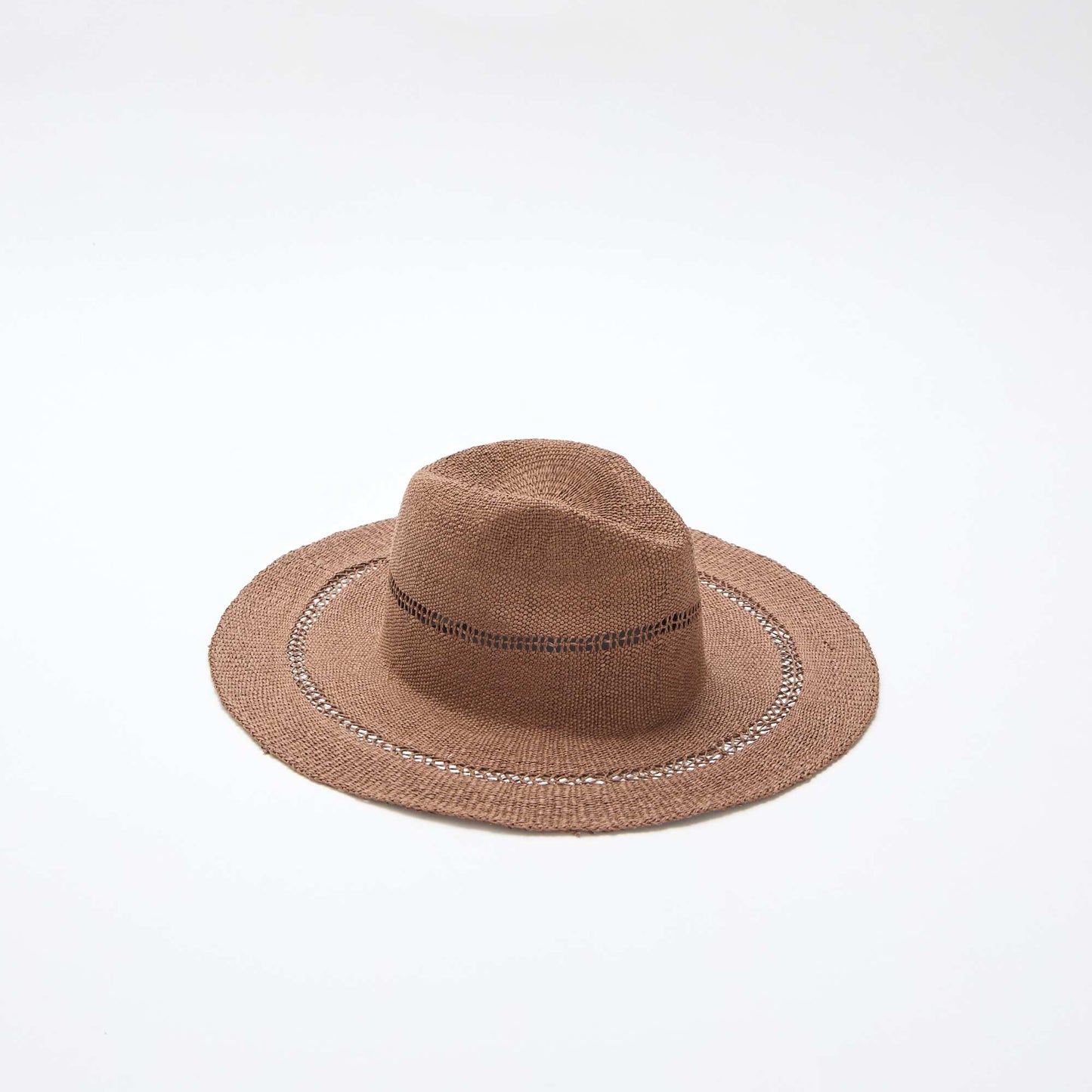 Borsalino-style straw hat BROWN