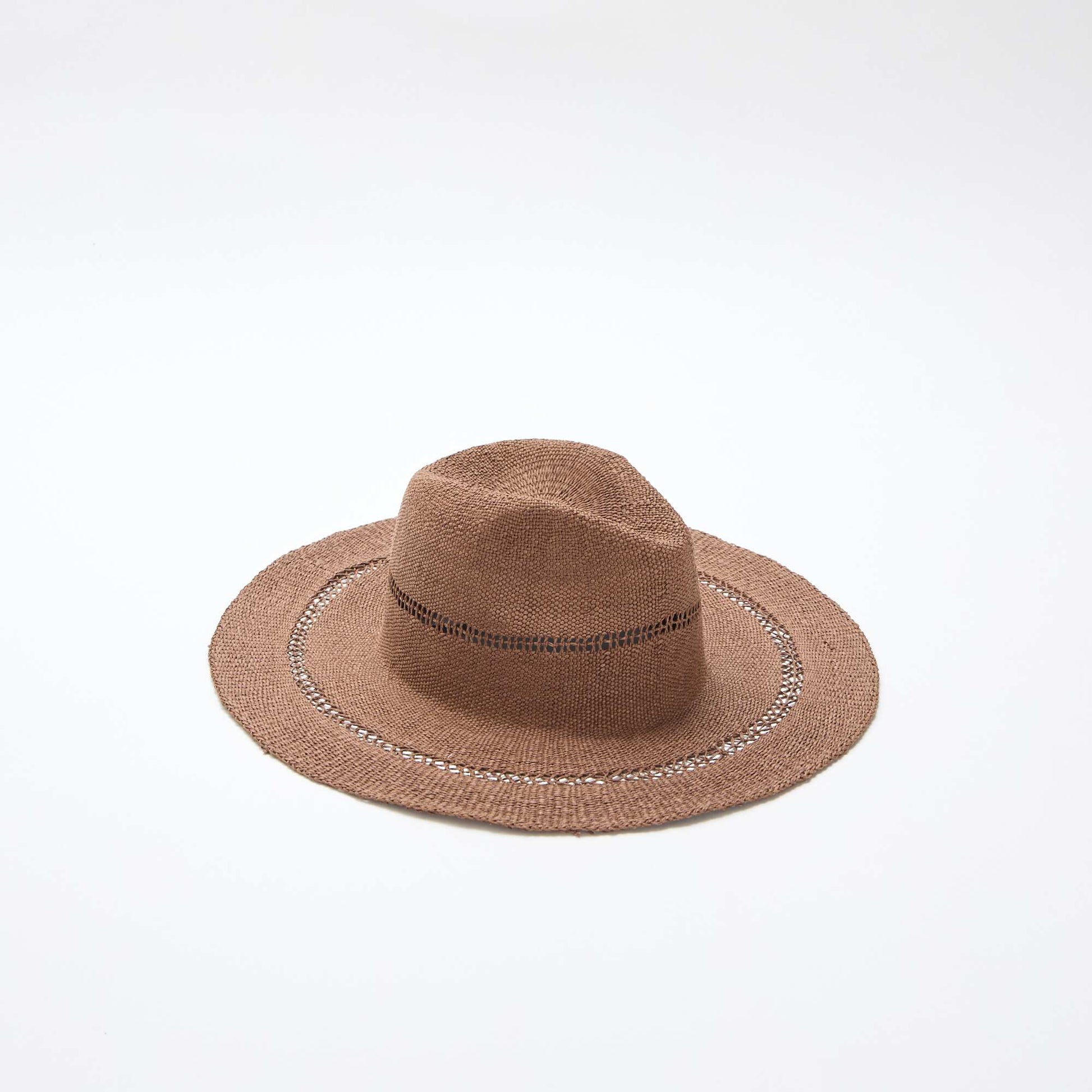 Borsalino-style straw hat BROWN